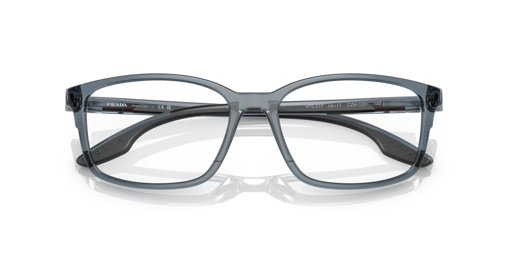 Prada Linea Rossa PS 01PV CZH1O1 Montature da vista Plastica Blu Squadrata - immagine 2