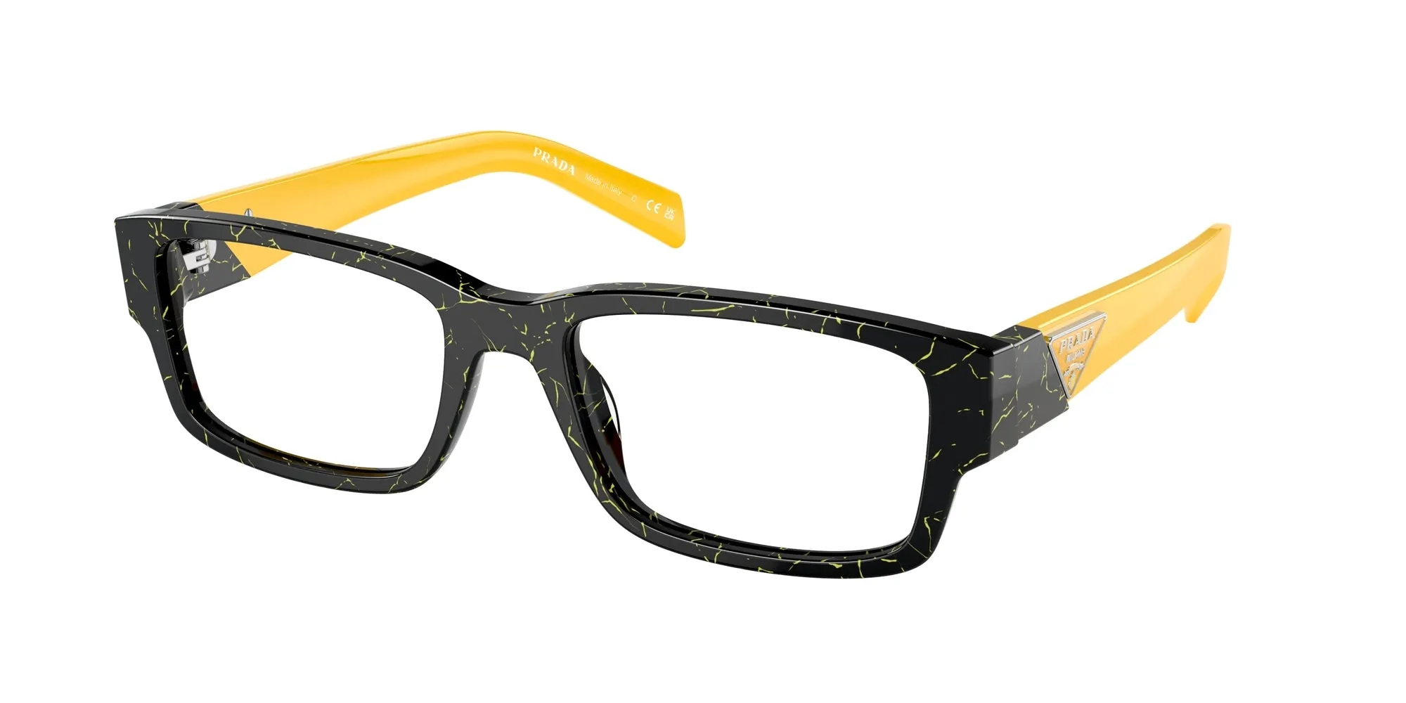 Prada PR 07ZV 19D1O1 Montature da vista Acetato Nero Squadrata Normale - immagine 1
