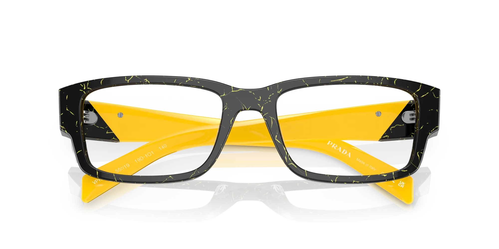 Prada PR 07ZV 19D1O1 Montature da vista Acetato Nero Squadrata Normale - immagine 2