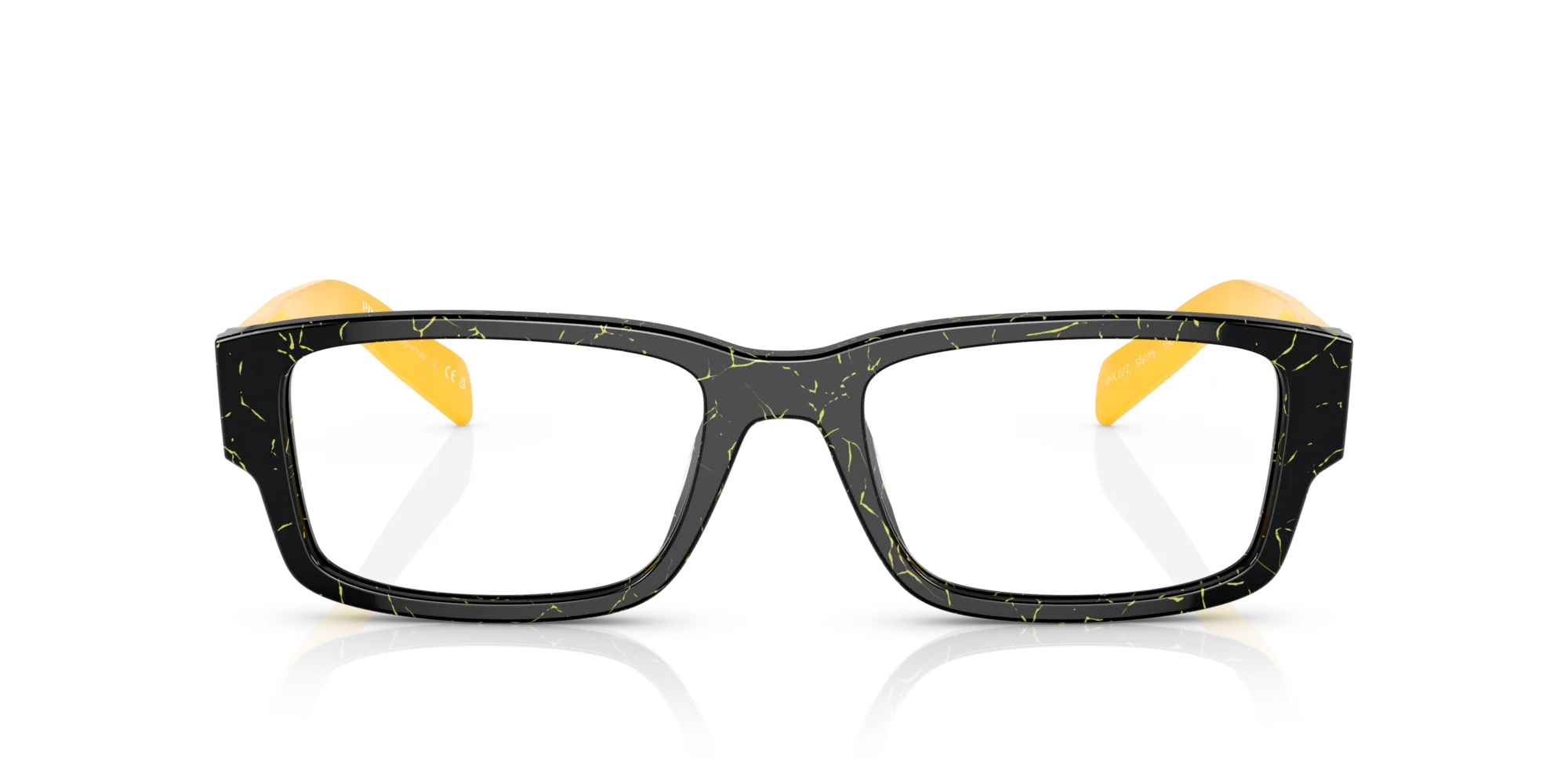 Prada PR 07ZV 19D1O1 Montature da vista Acetato Nero Squadrata Normale - immagine 3