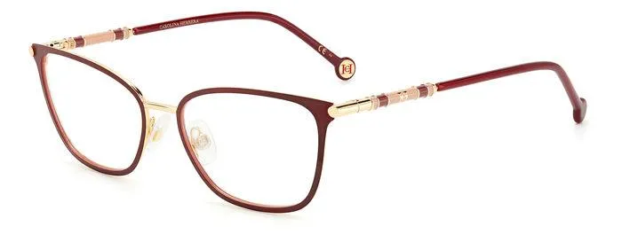 Carolina Herrera CH 0031 NOA Montature da vista Metallo Oro/Borgogna Squadrata - immagine 1