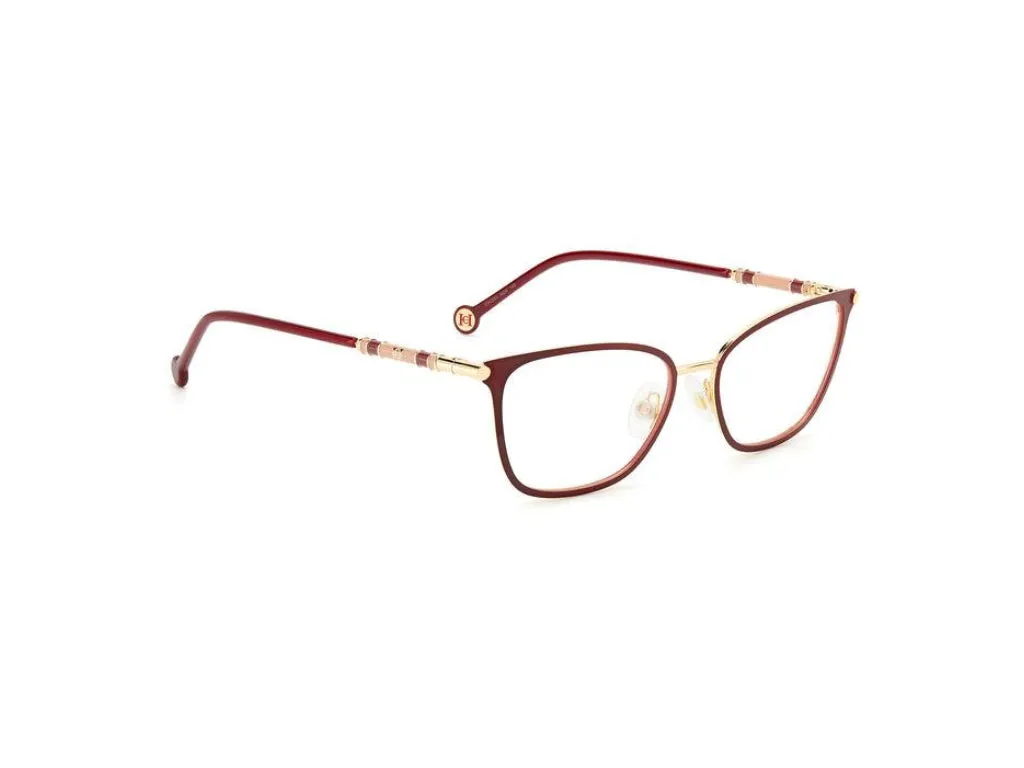 Carolina Herrera CH 0031 NOA Montature da vista Metallo Oro/Borgogna Squadrata - immagine 3