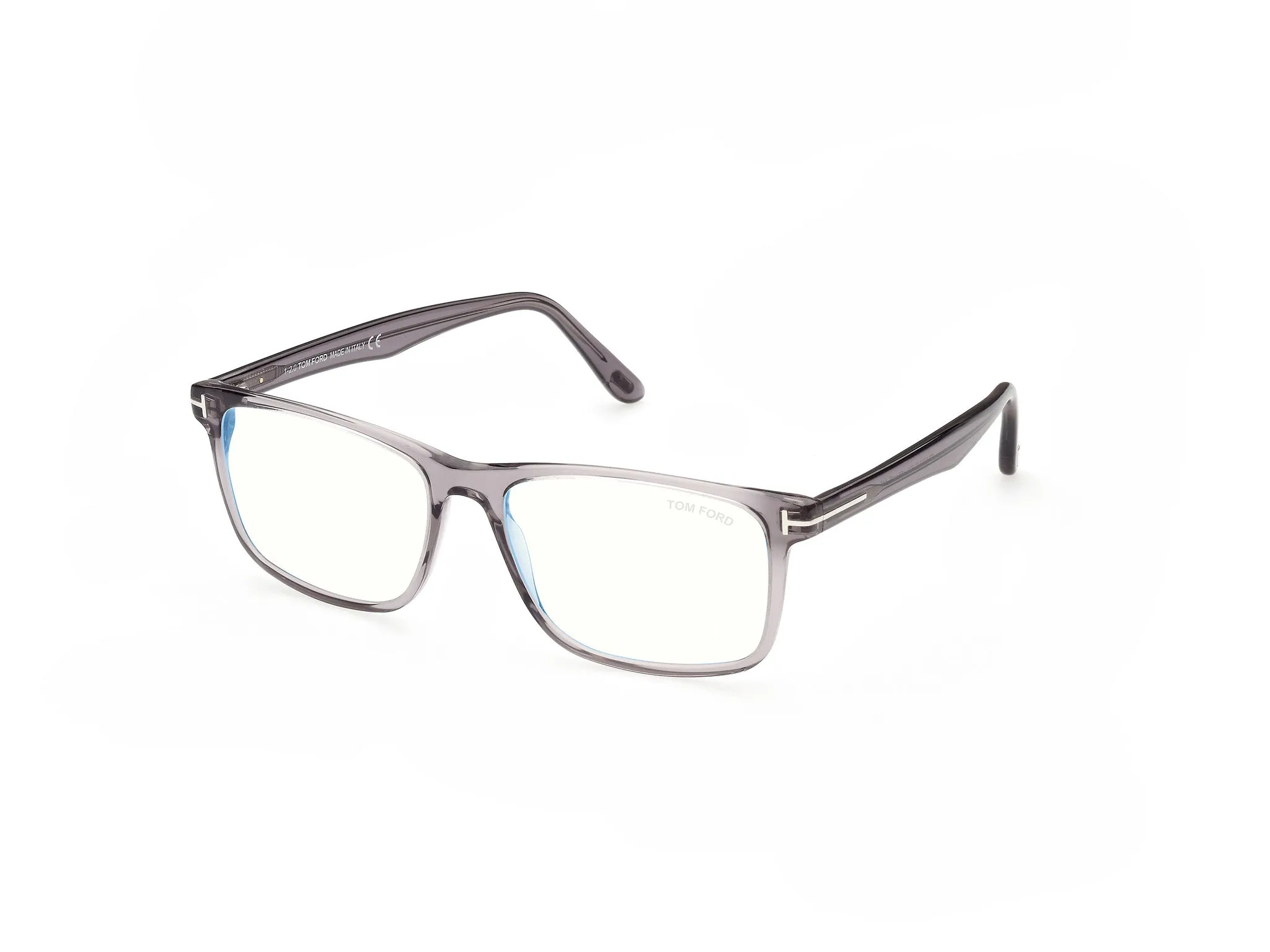 TOM FORD FT5752-B 20 Montature da vista Acetato Grigio Squadrata Anti-luce blu - immagine 1