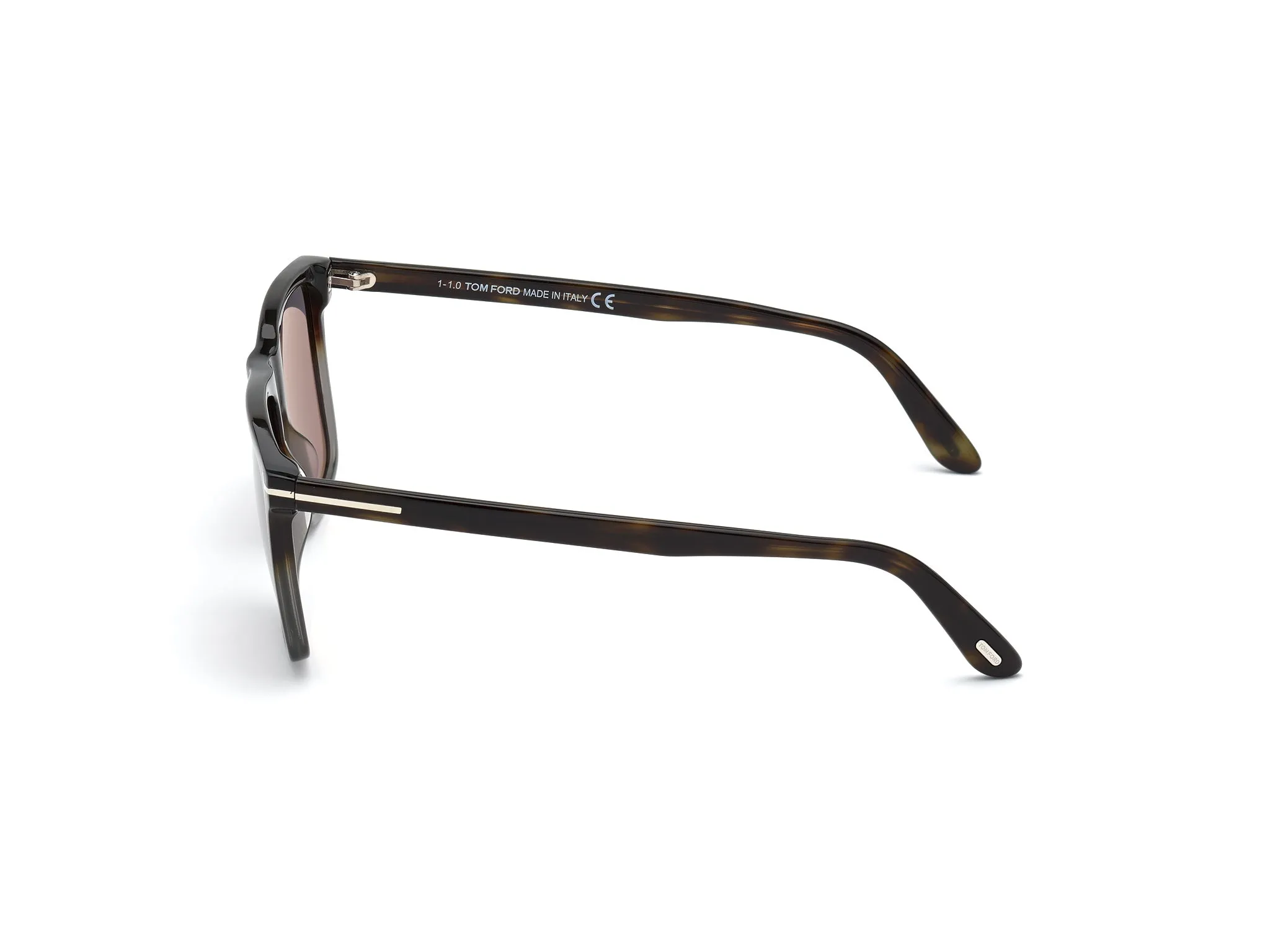 TOM FORD FT0832 Fletcher 55C Occhiali da sole Acetato Havana Fumo Squadrata Normale Specchiato - immagine 3