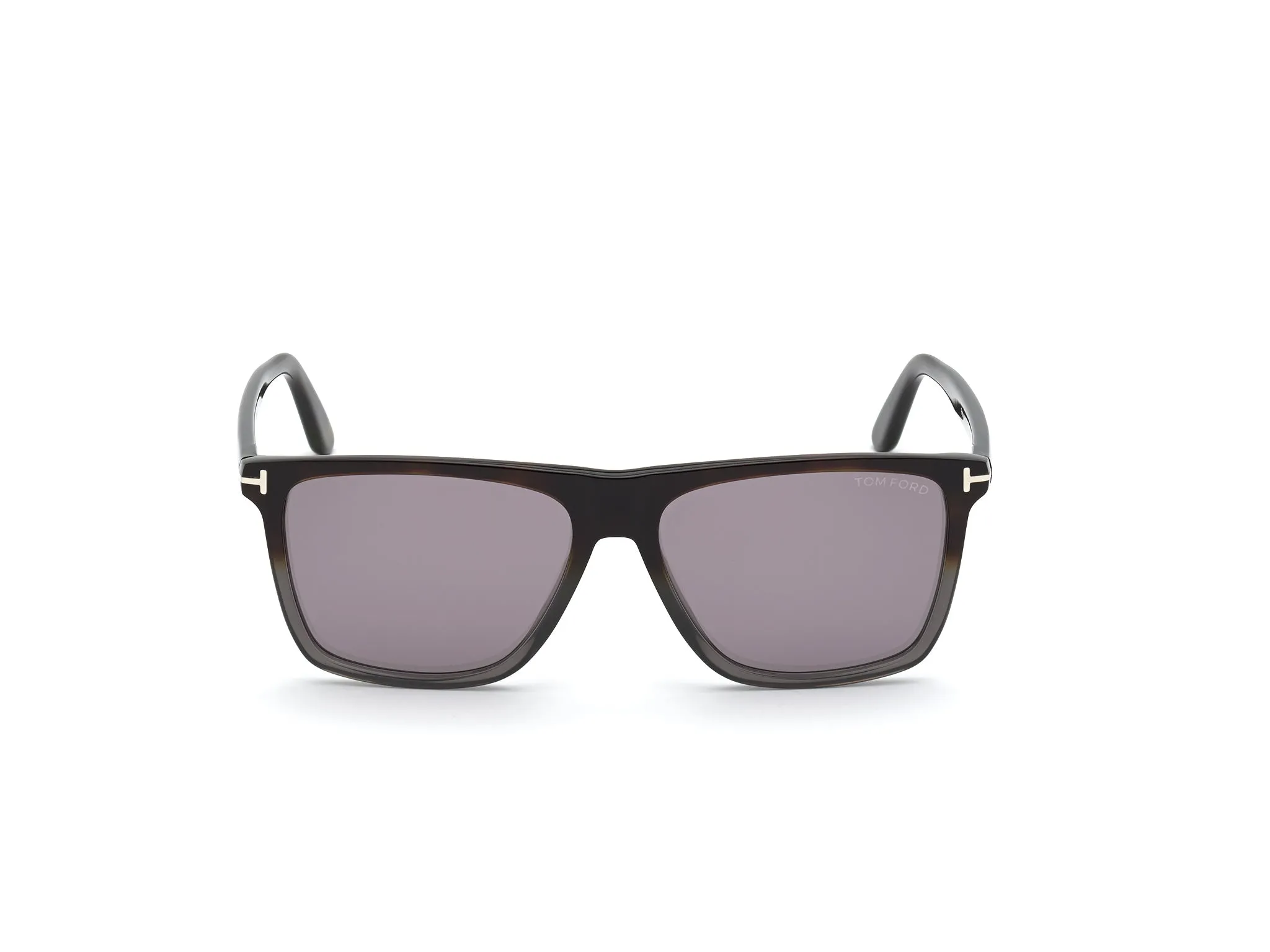 TOM FORD FT0832 Fletcher 55C Occhiali da sole Acetato Havana colorata Fumo Squadrata Normale Specchiato - immagine 2