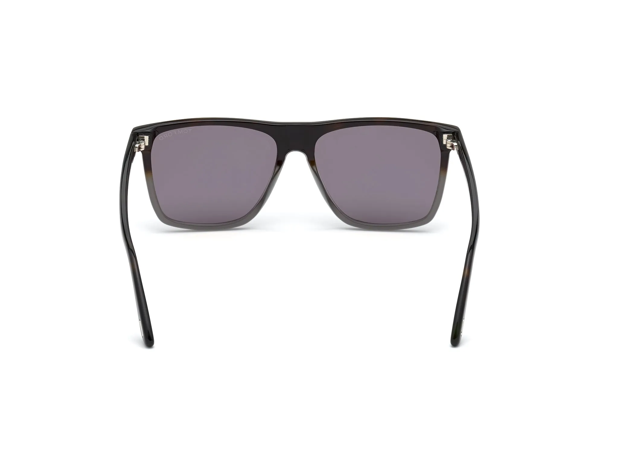 TOM FORD FT0832 Fletcher 55C Occhiali da sole Acetato Havana colorata Fumo Squadrata Normale Specchiato - immagine 4