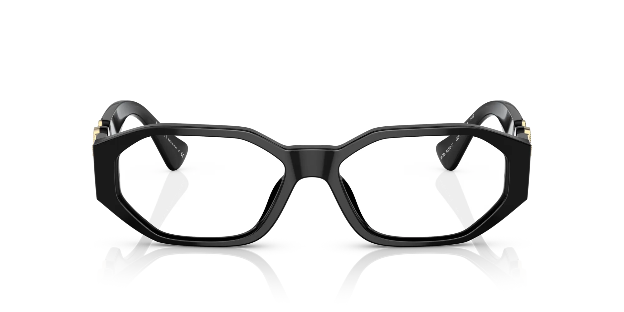Versace VE3320U GB1 Montature da vista Acetato Nero Geometrica Normale - immagine 3