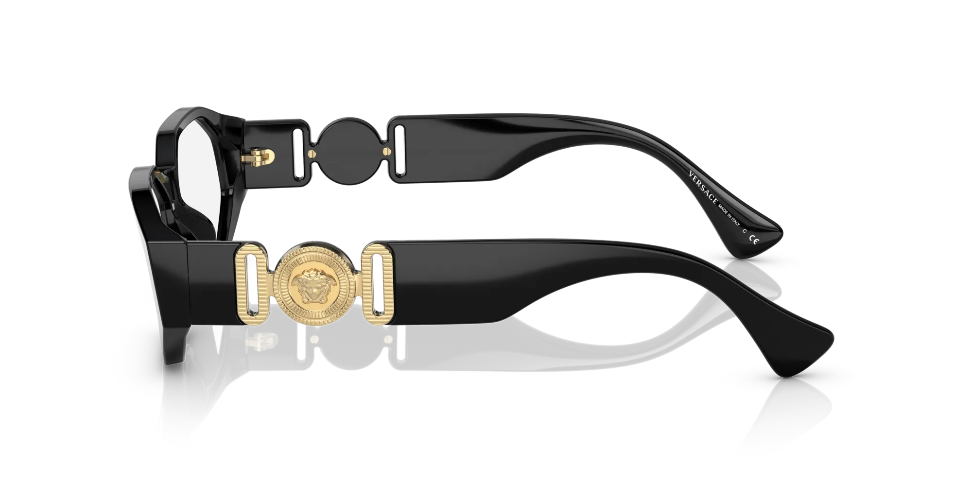 Versace VE3320U GB1 Montature da vista Acetato Nero Geometrica Normale - immagine 4