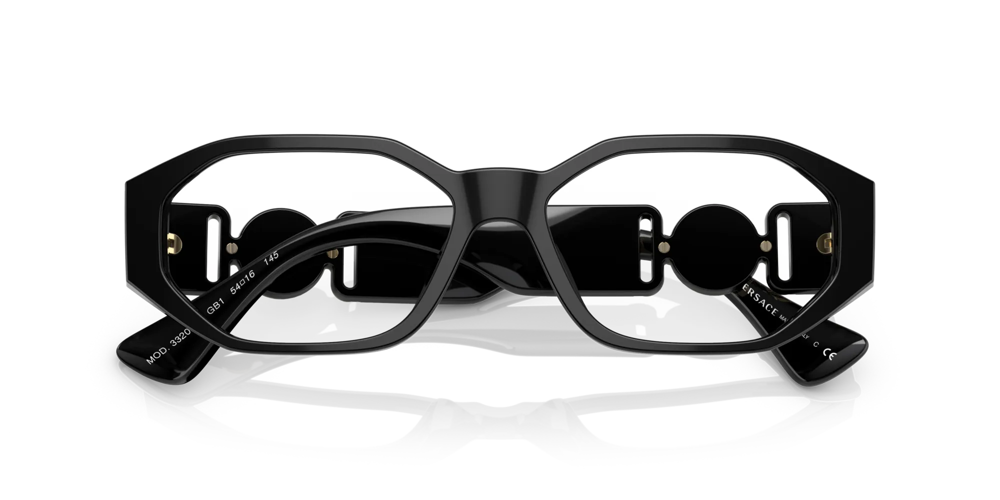 Versace VE3320U GB1 Montature da vista Acetato Nero Geometrica - immagine 2