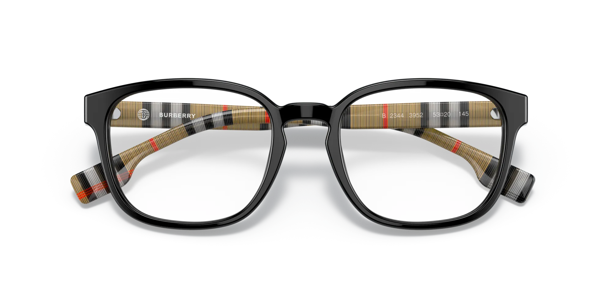 Burberry BE2344 EDISON 3952 Montature da vista Acetato Nero Squadrata Normale - immagine 2