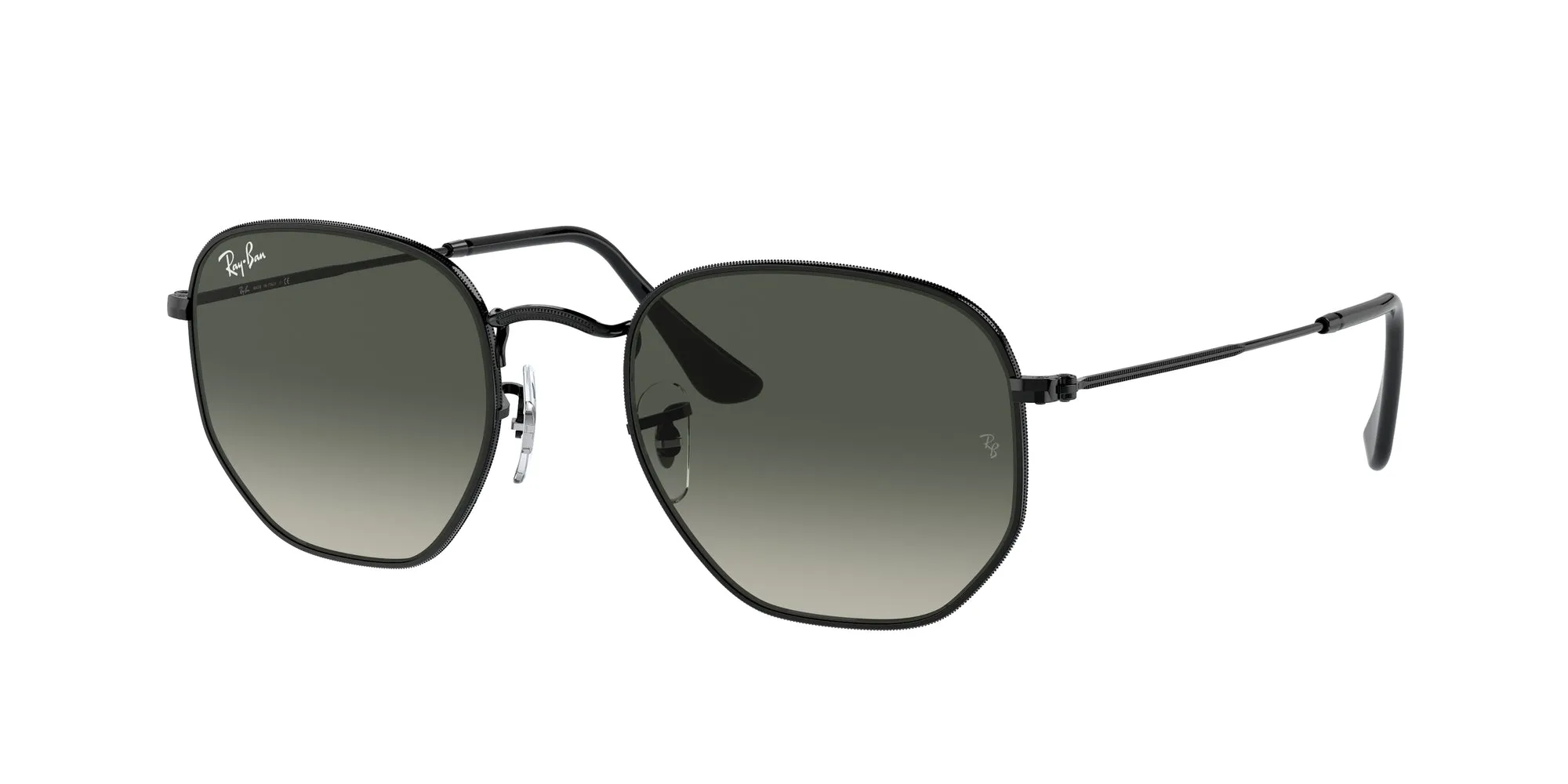 Ray - Ban RB3548 HEXAGONAL 002/71 Occhiali da sole Metallo Nero Grigio Geometrica Normale Sfumato - immagine 1