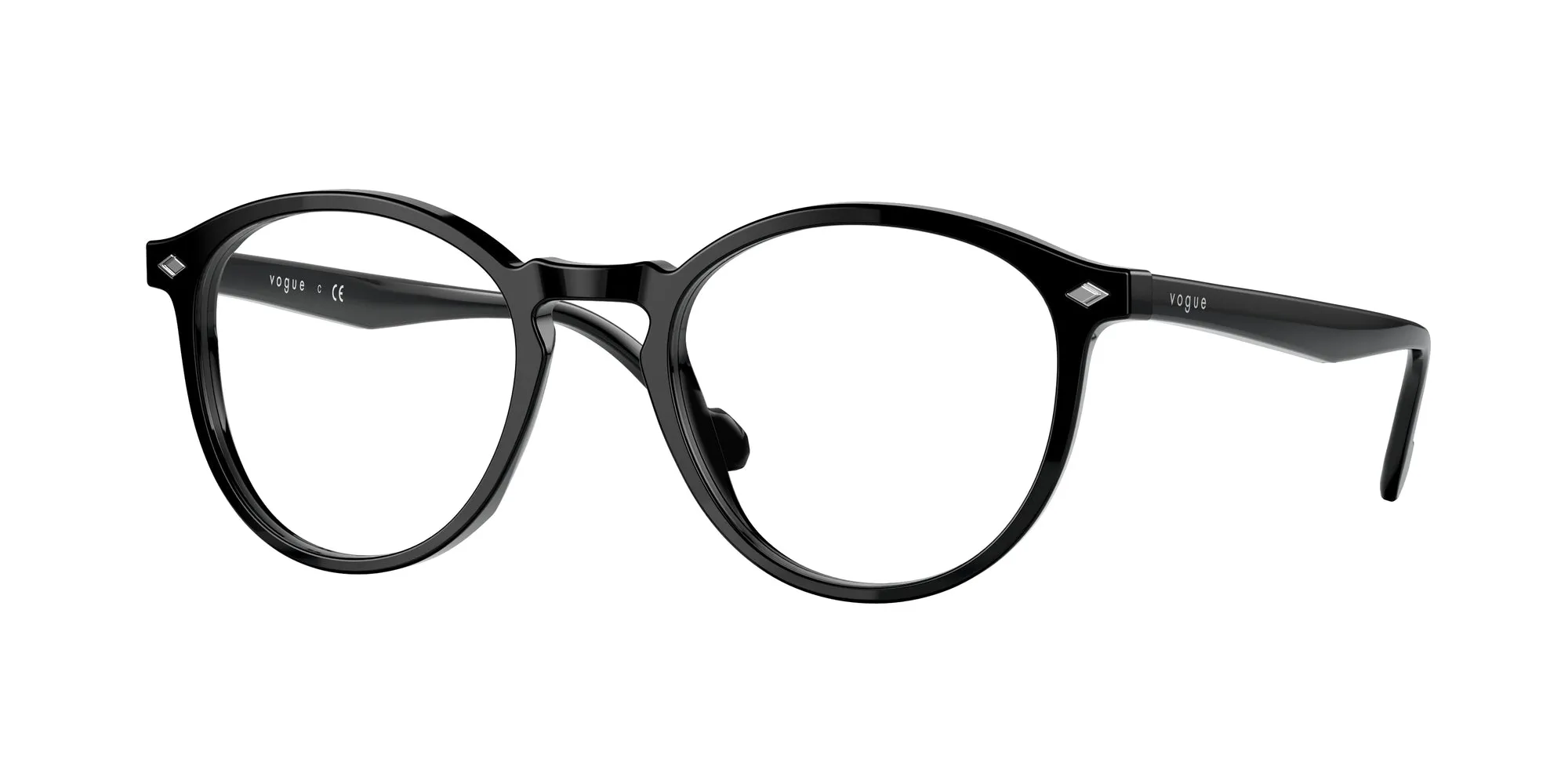 VOGUE EYEWEAR VO5367 W44 Montature da vista Acetato Nero Rotonda Normale - immagine 1