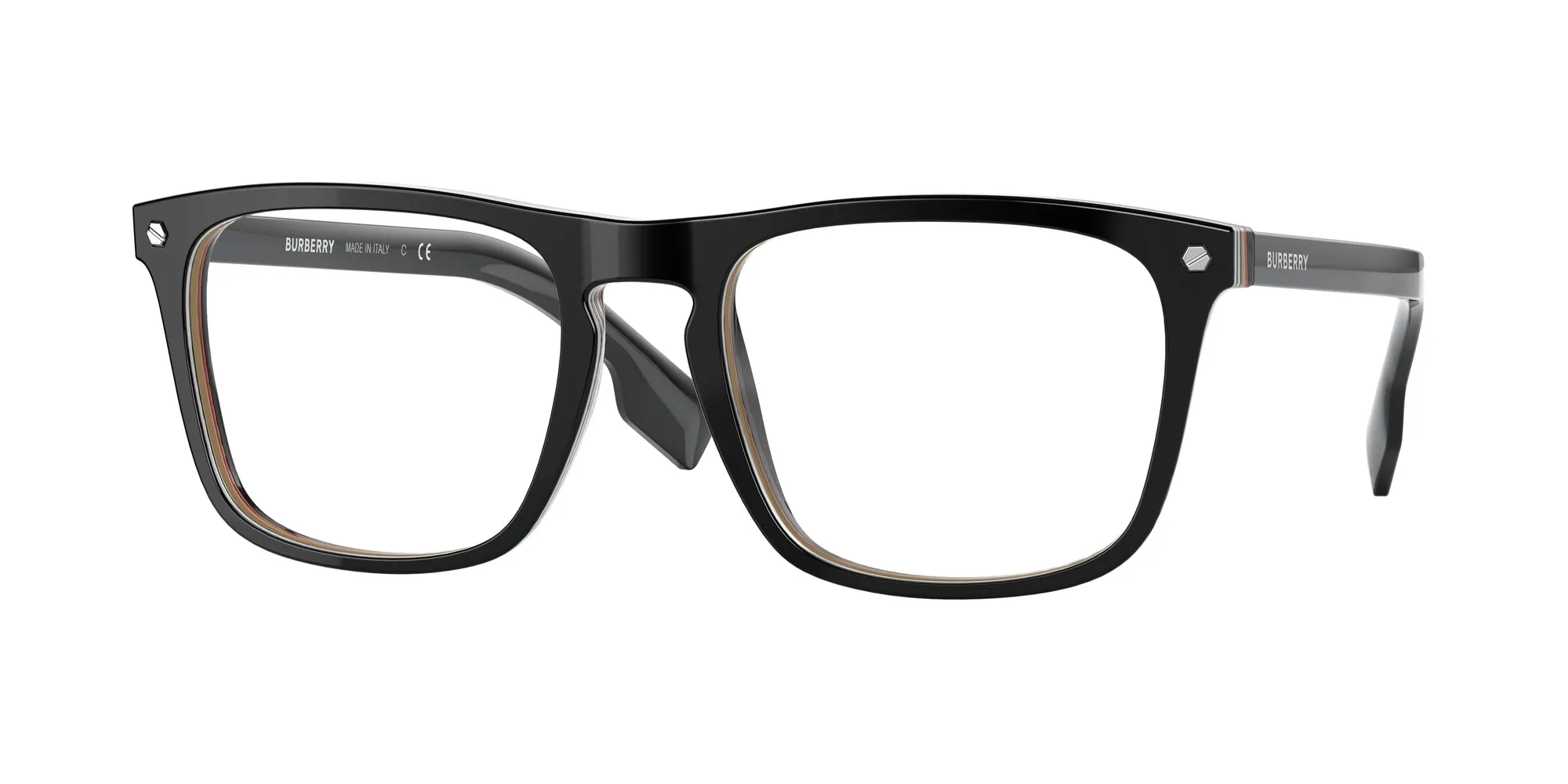 Burberry BE2340 BOLTON 3798 Montature da vista Acetato Nero Squadrata Normale - immagine 1
