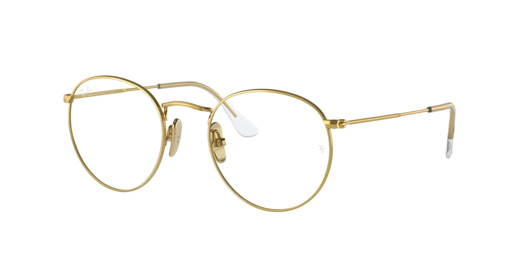 Ray - Ban RX8247V ROUND 1225 Montature da vista Titanio Oro Trasparente Squadrata Normale - immagine 1
