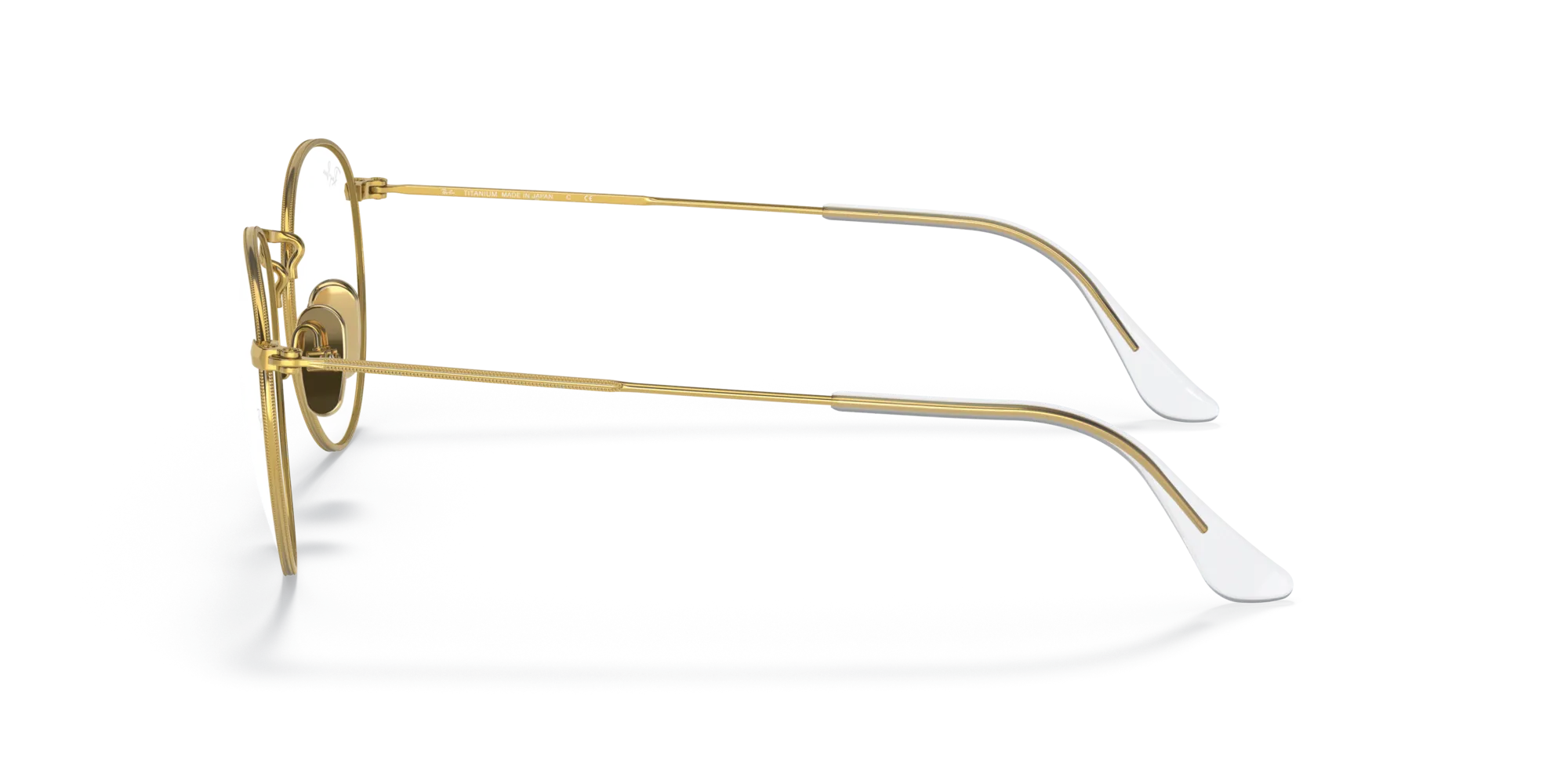 Ray - Ban RX8247V ROUND 1225 Montature da vista Titanio Oro Trasparente Squadrata Normale - immagine 4
