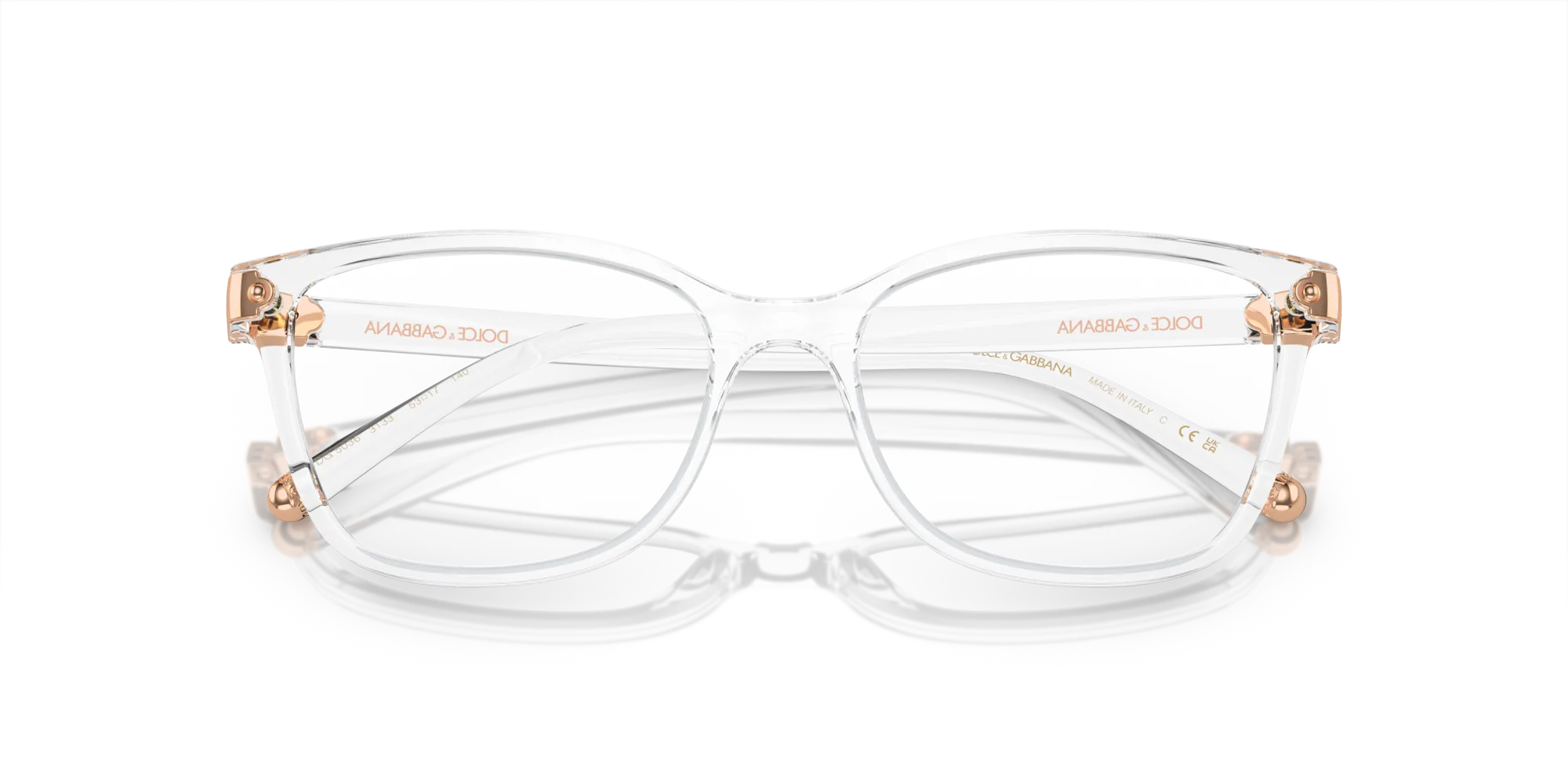 Dolce & Gabbana DG5036 3133 Montature da vista Plastica Trasparente Farfalla - immagine 2