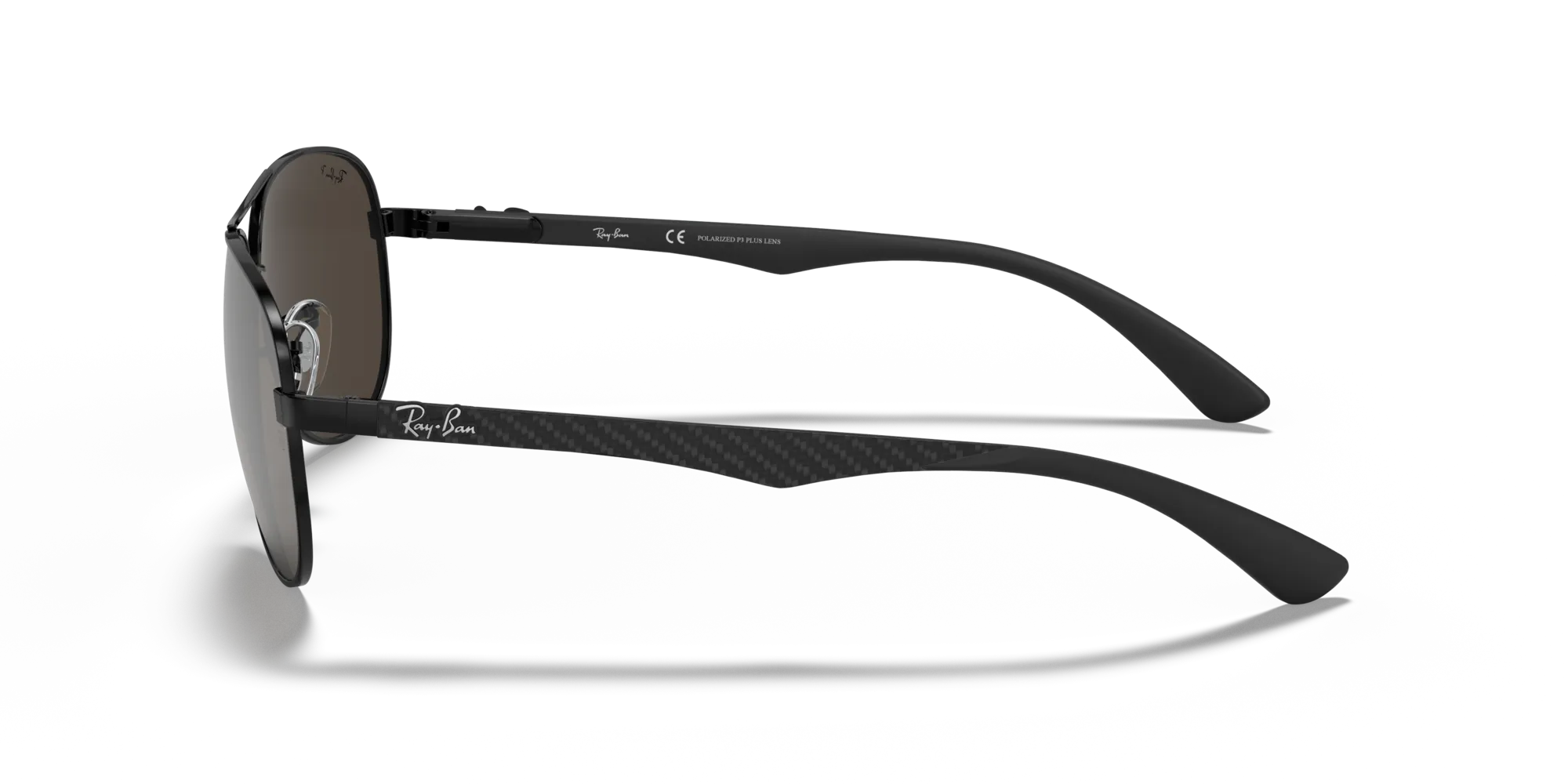 Ray - Ban RB8313 CARBON FIBRE 002/K7 Occhiali da sole Metallo Nero Pilot Polarizzata - immagine 4