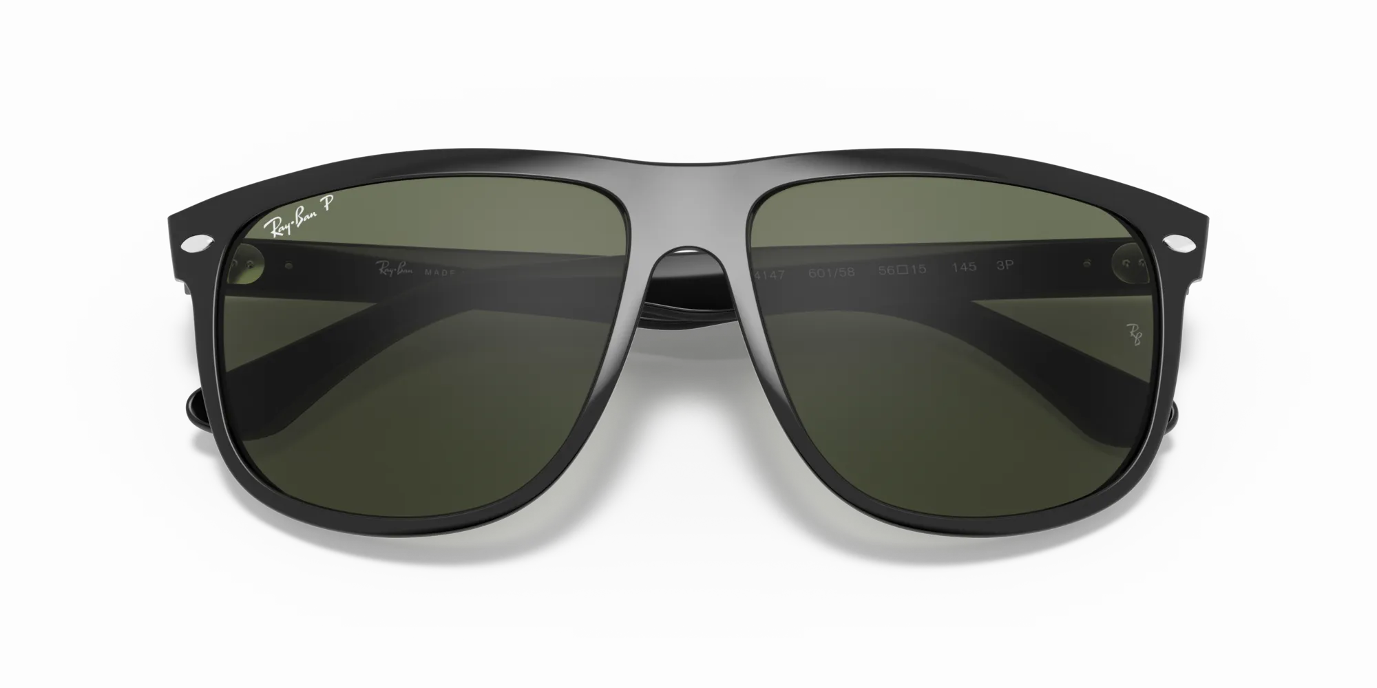 Ray - Ban RB4147 BOYFRIEND 601/58 Occhiali da sole Nylon Nero Verde Squadrata Polarizzata - immagine 2