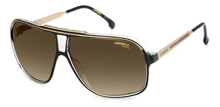 Carrera GRAND PRIX 3 2M2/HA Occhiali da sole Plastica Nero/Oro Marrone Squadrata Sfumato - immagine 1