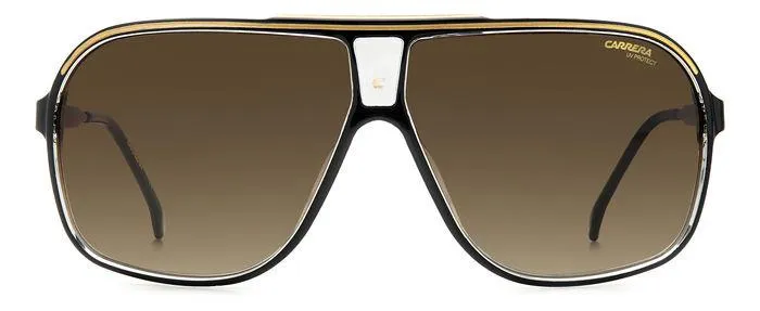 Carrera GRAND PRIX 3 2M2/HA Occhiali da sole Plastica Nero/Oro Marrone Squadrata Sfumato - immagine 2