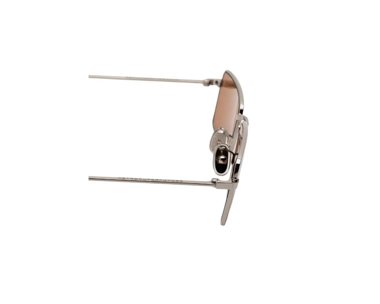 Retrosuperfuture BM5 CHOPPER BROWN MARBLE Occhiali da sole Metallo Grigio Marrone Squadrata Normale - immagine 2
