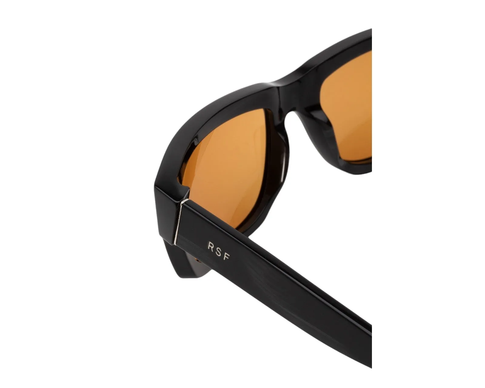 Retrosuperfuture MG4 THELONIUS FIAMMATO Occhiali da sole Acetato Nero Arancione Squadrata Normale - immagine 3