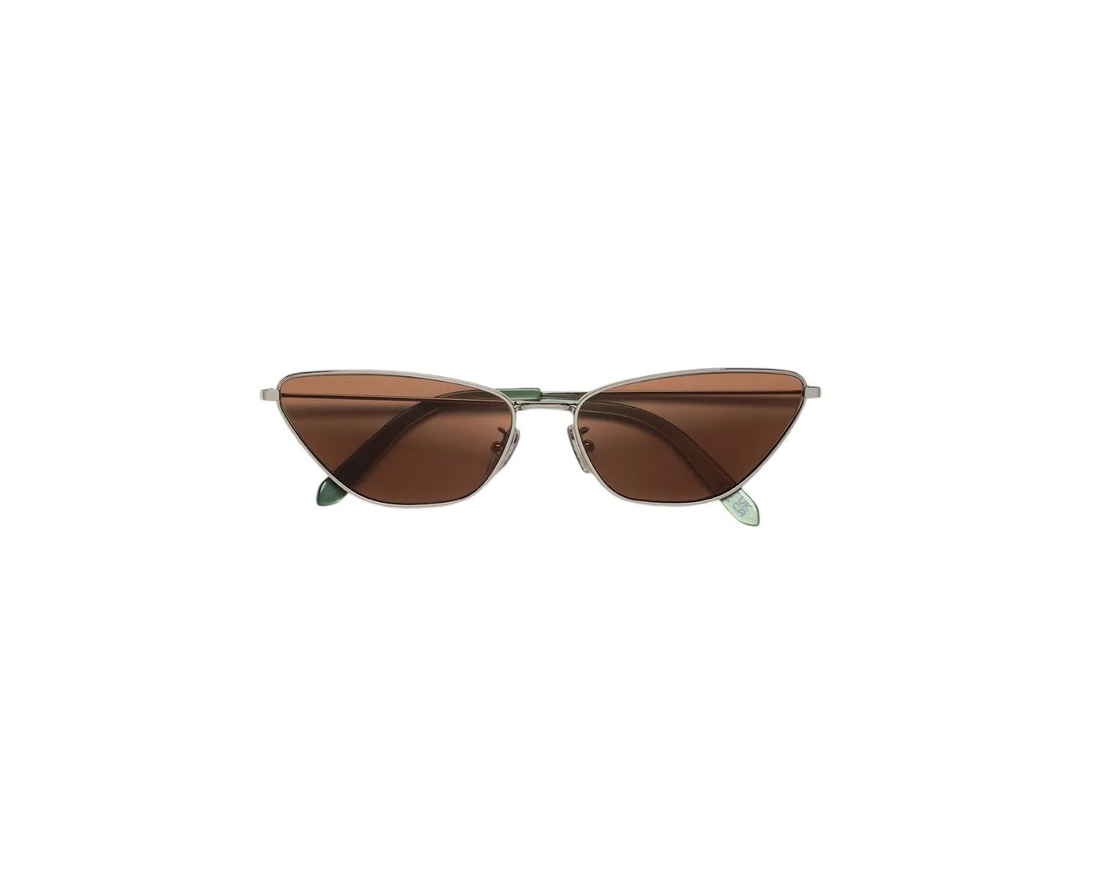 Retrosuperfuture DJN SPILLO METALLIC MINT Occhiali da sole Metallo Argento Bordeaux Cat Eye Normale - immagine 2