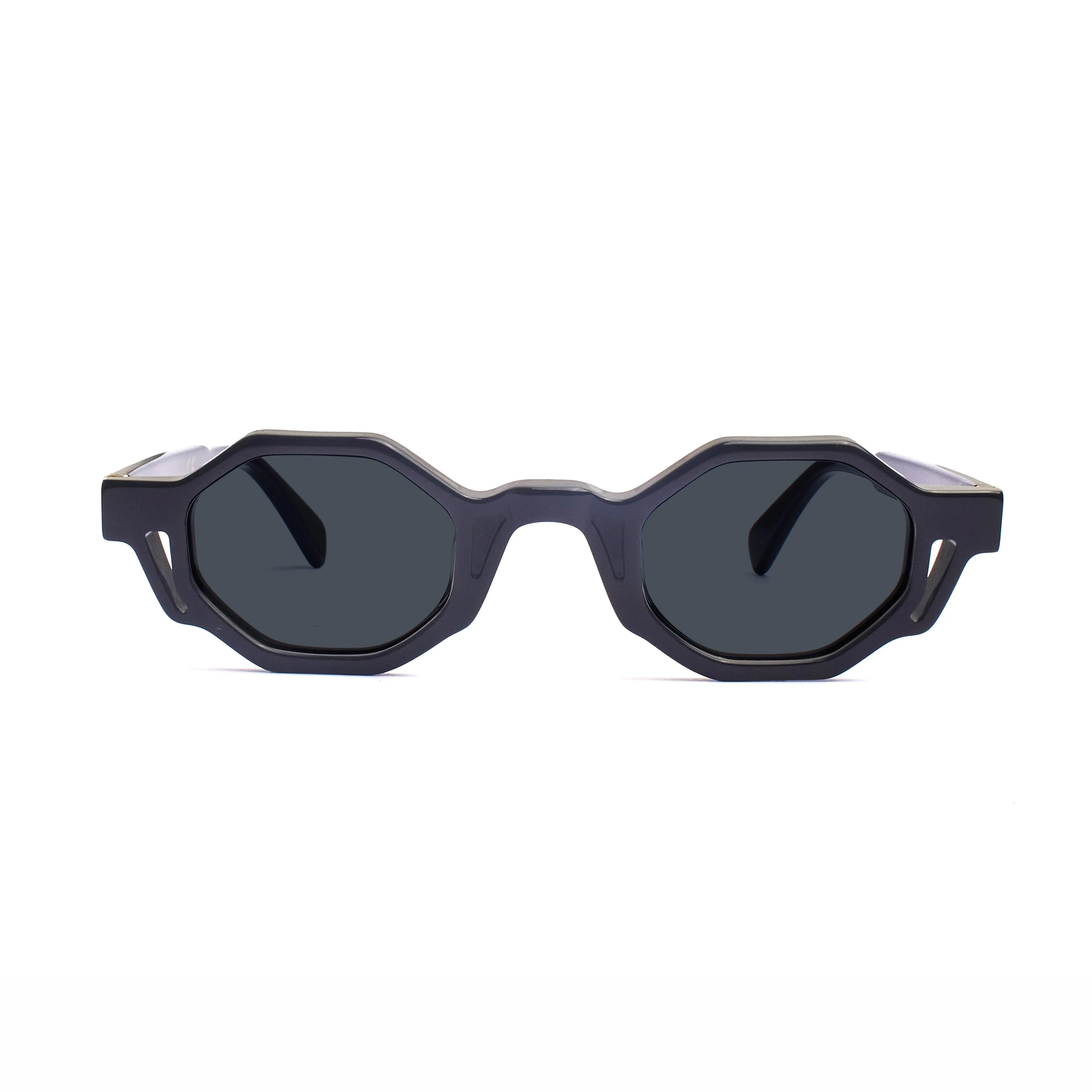 XLAB Kosada Occhiali da sole Acetato Bordeaux Marrone Geometrica Polarizzata - immagine 2