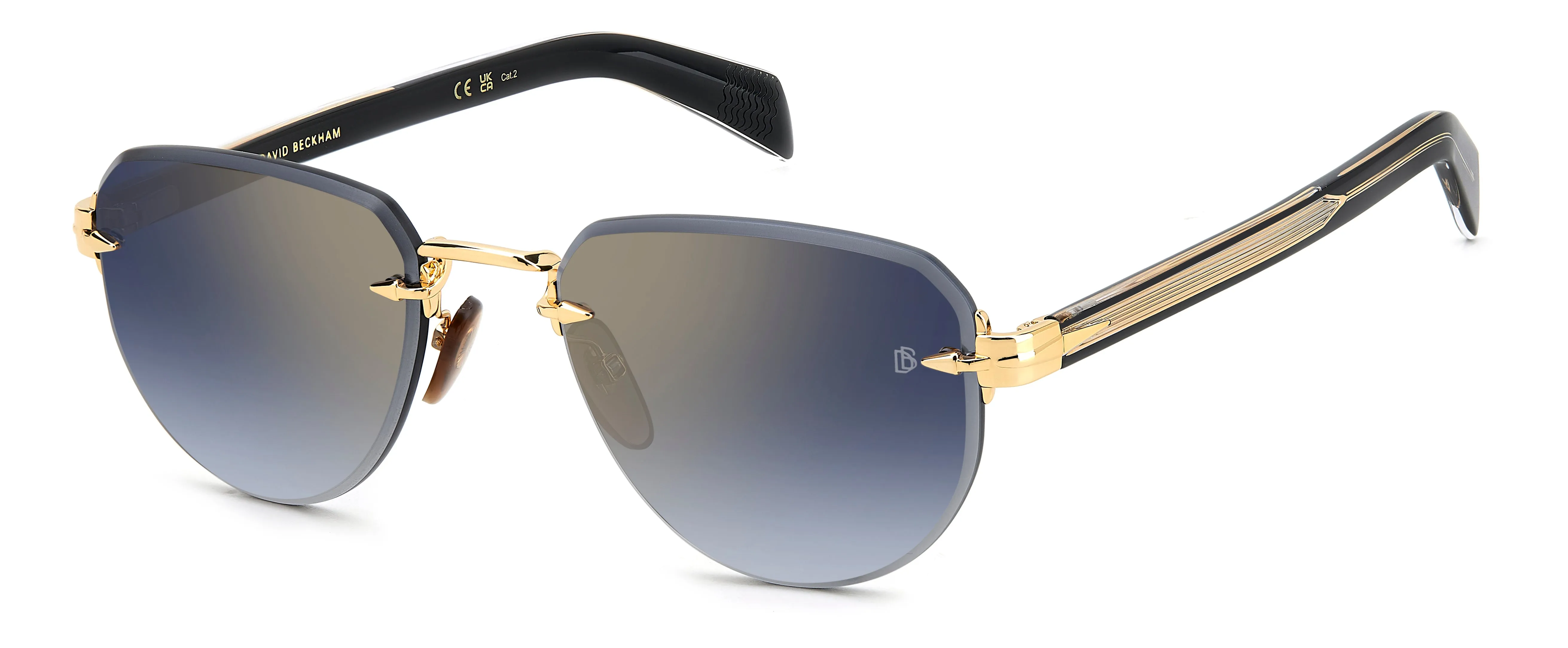 DAVID BECKHAM DAVID BECKHAM DB 7144/S RHL/1V Occhiali da sole Blu Specchiato - immagine 1