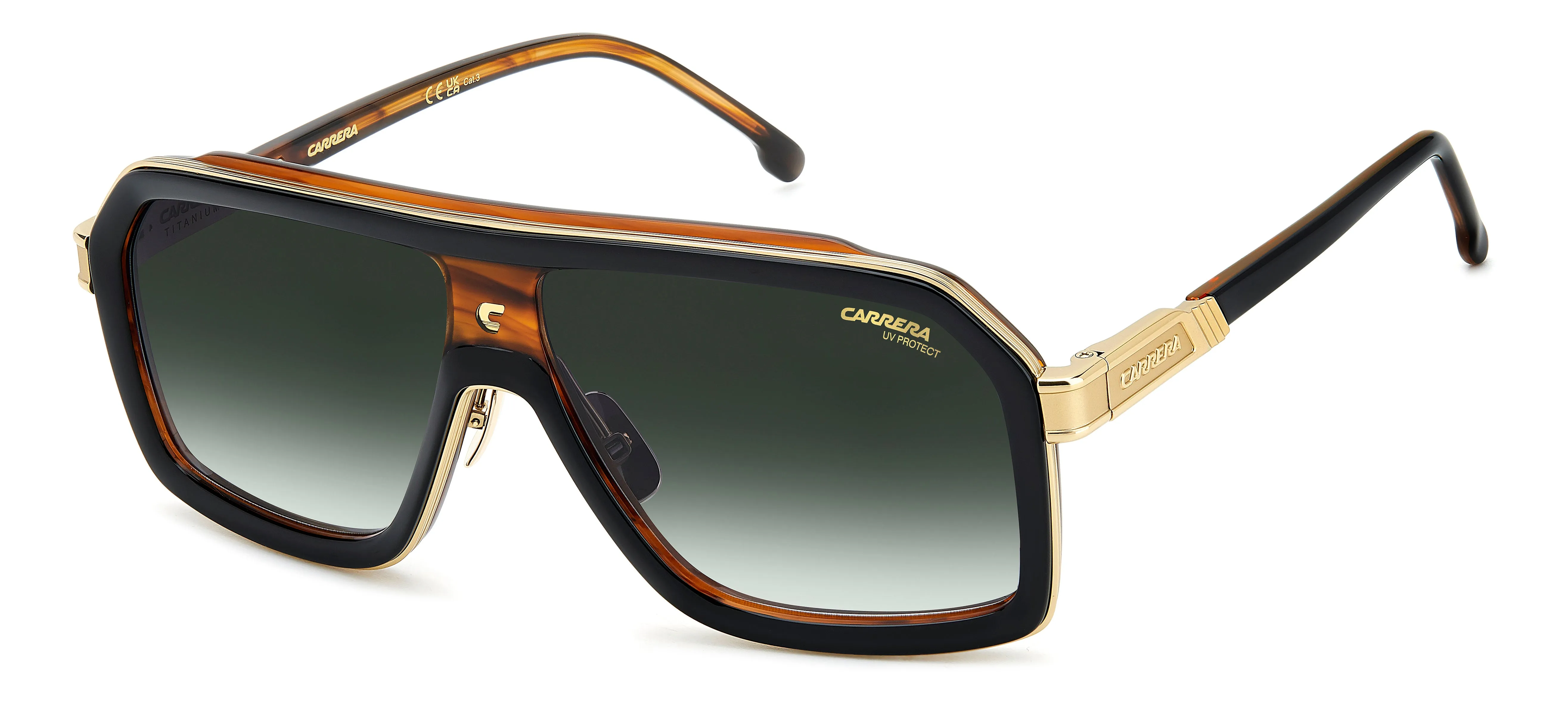 Carrera Carrera CA 1053/S/TI 37N/9K Occhiali da sole Verde Sfumato - immagine 2