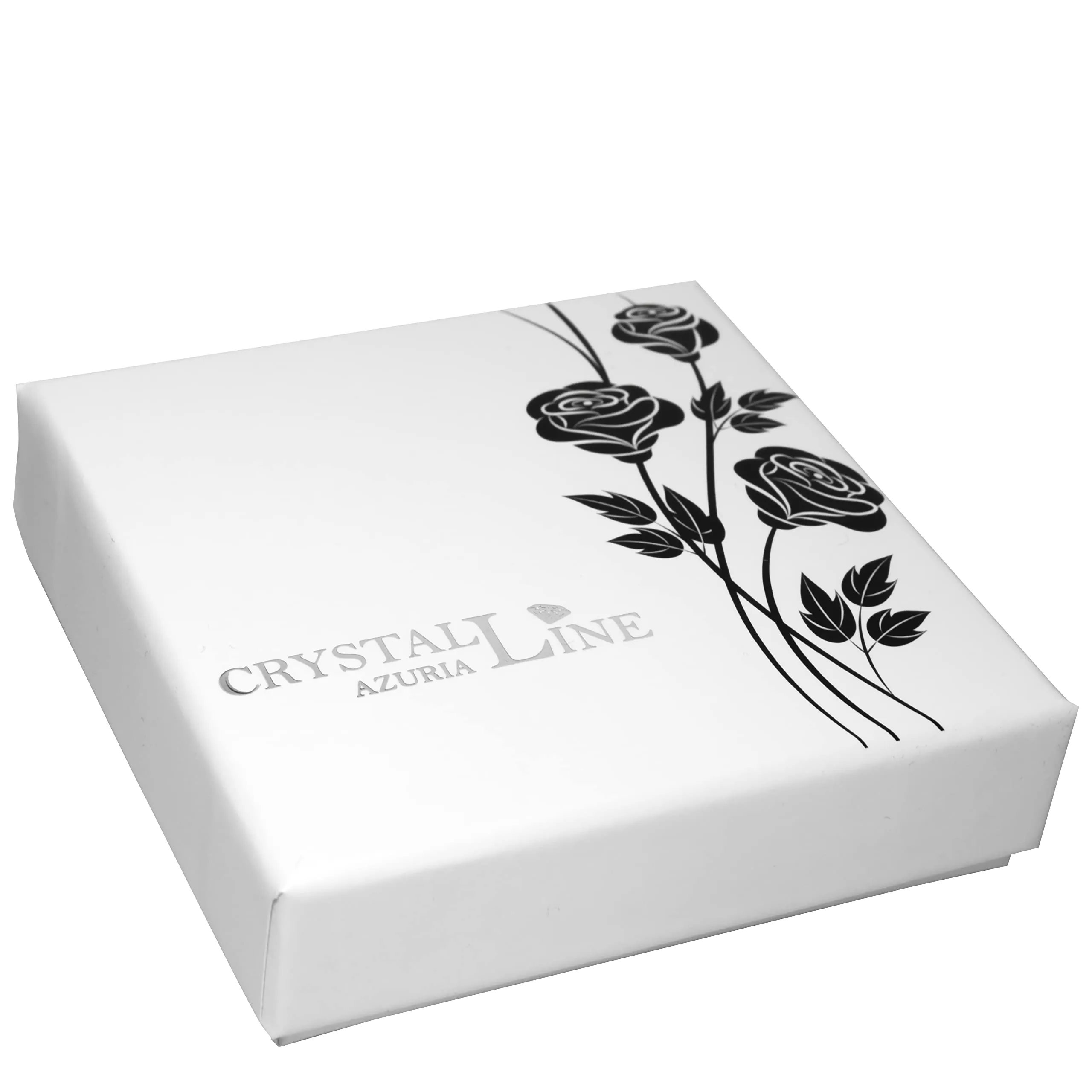 Crystalline Azuria Donna 18ct Placcato Oro Bianco Rotondo Verde Smeraldo simulato Cristalli di Zirconi Parure Collana con Ciondolo Orecchini Bracciale - immagine 6
