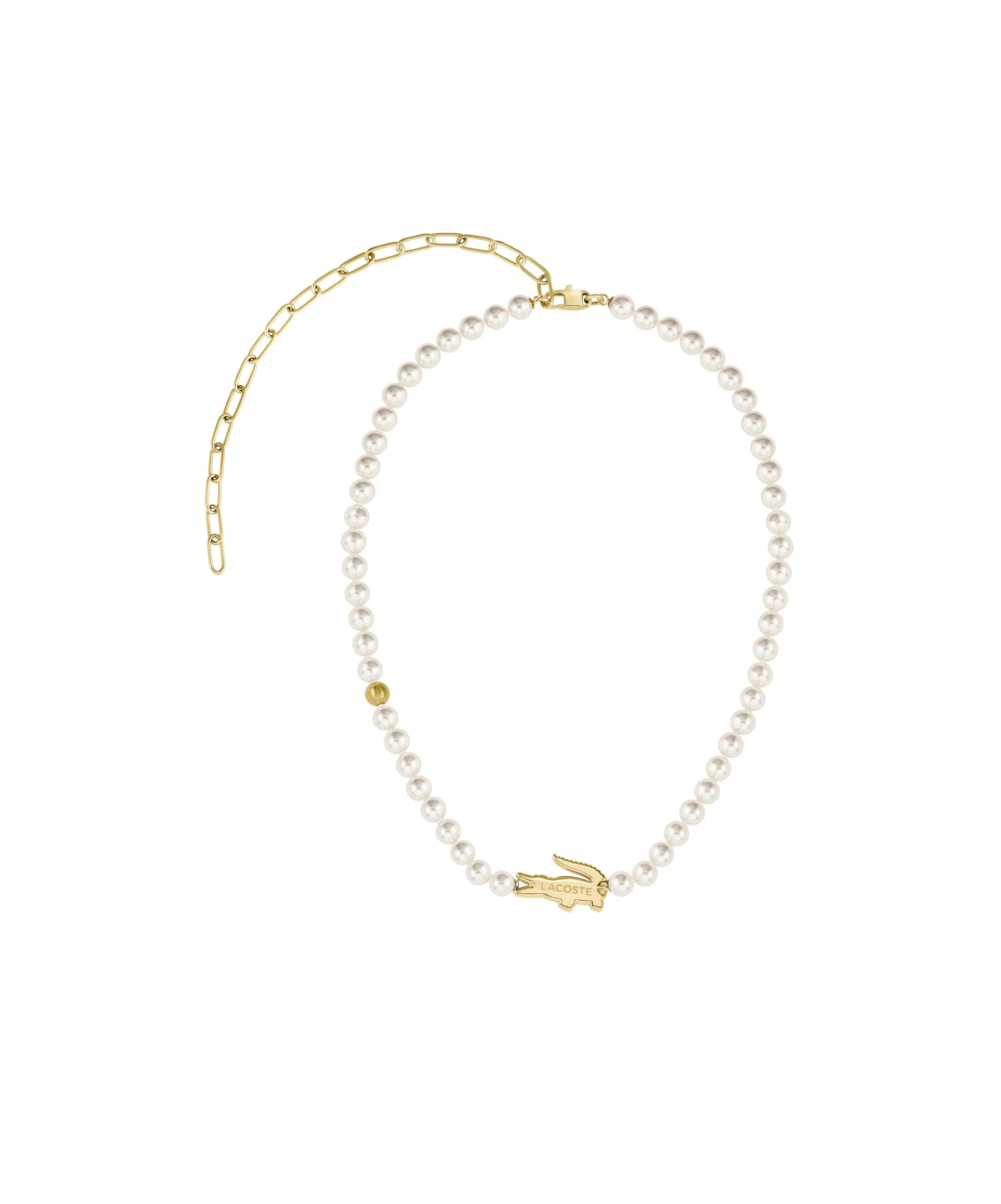 Lacoste Collana, Bracciale e Orecchini in Faux Perle Per Uomo e Donna Collezione MATCHPOINT con Charms Diversi color Oro Giallo - immagine 3
