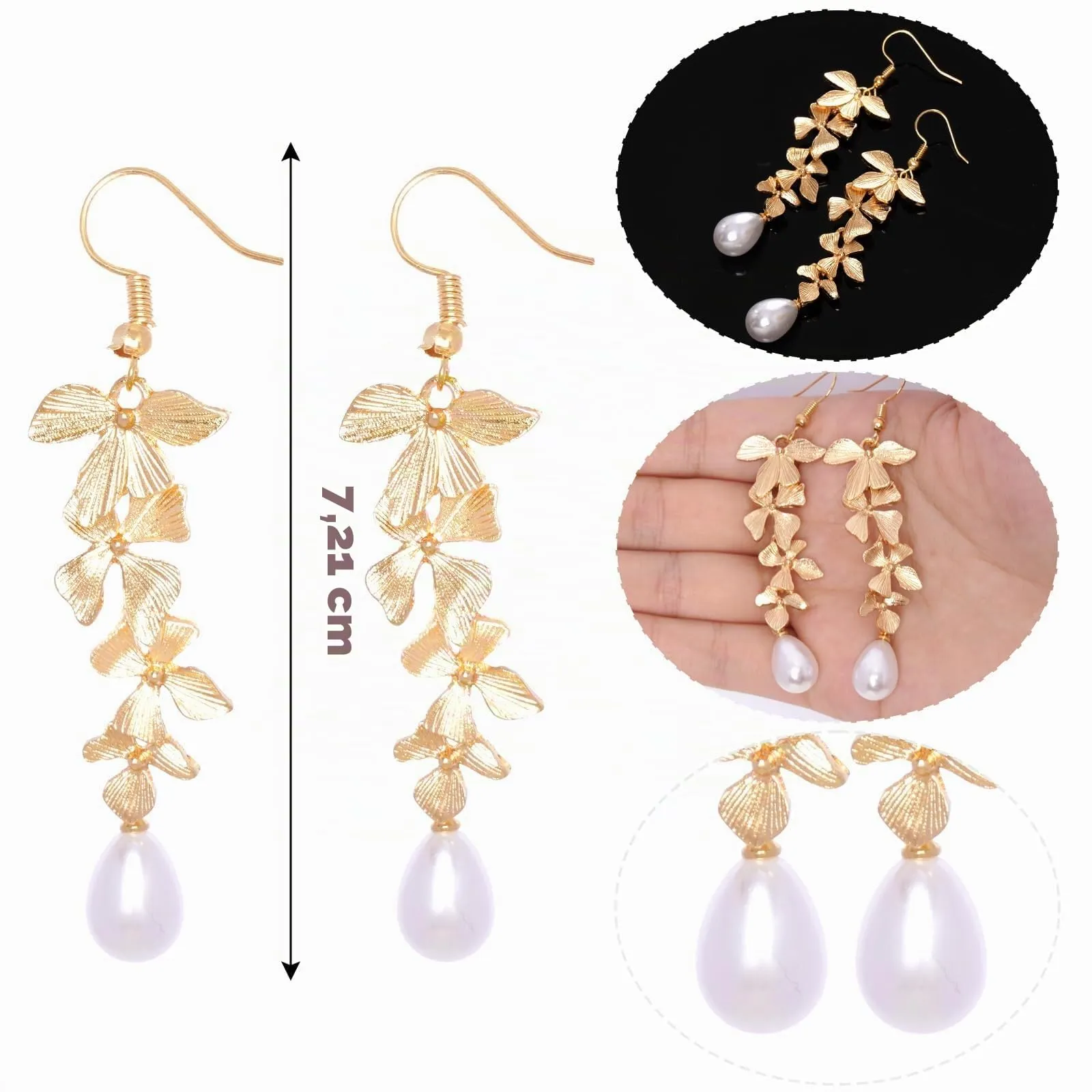 Set di Accessori per Costume da Dea Greca, Corona di Foglie Romane, Bracciali da Braccio, Orecchini Pendenti, Dea Greca Gioielli Costume Accessori per Feste, Matrimonio, Halloween, Carnevale (Oro-A) - immagine 3