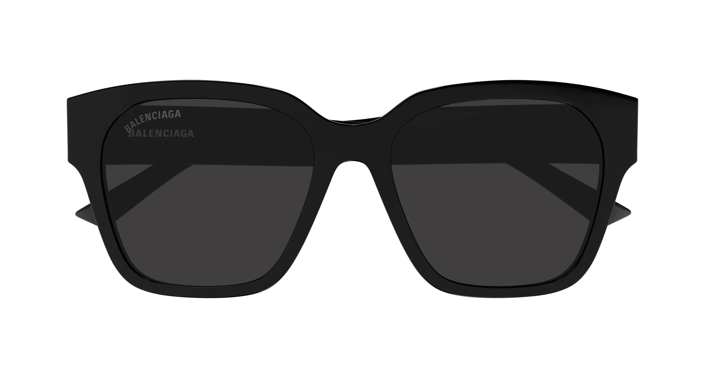 Balenciaga BB0215SA 001 Occhiali da sole Acetato Nero Grigio Squadrata - immagine 2