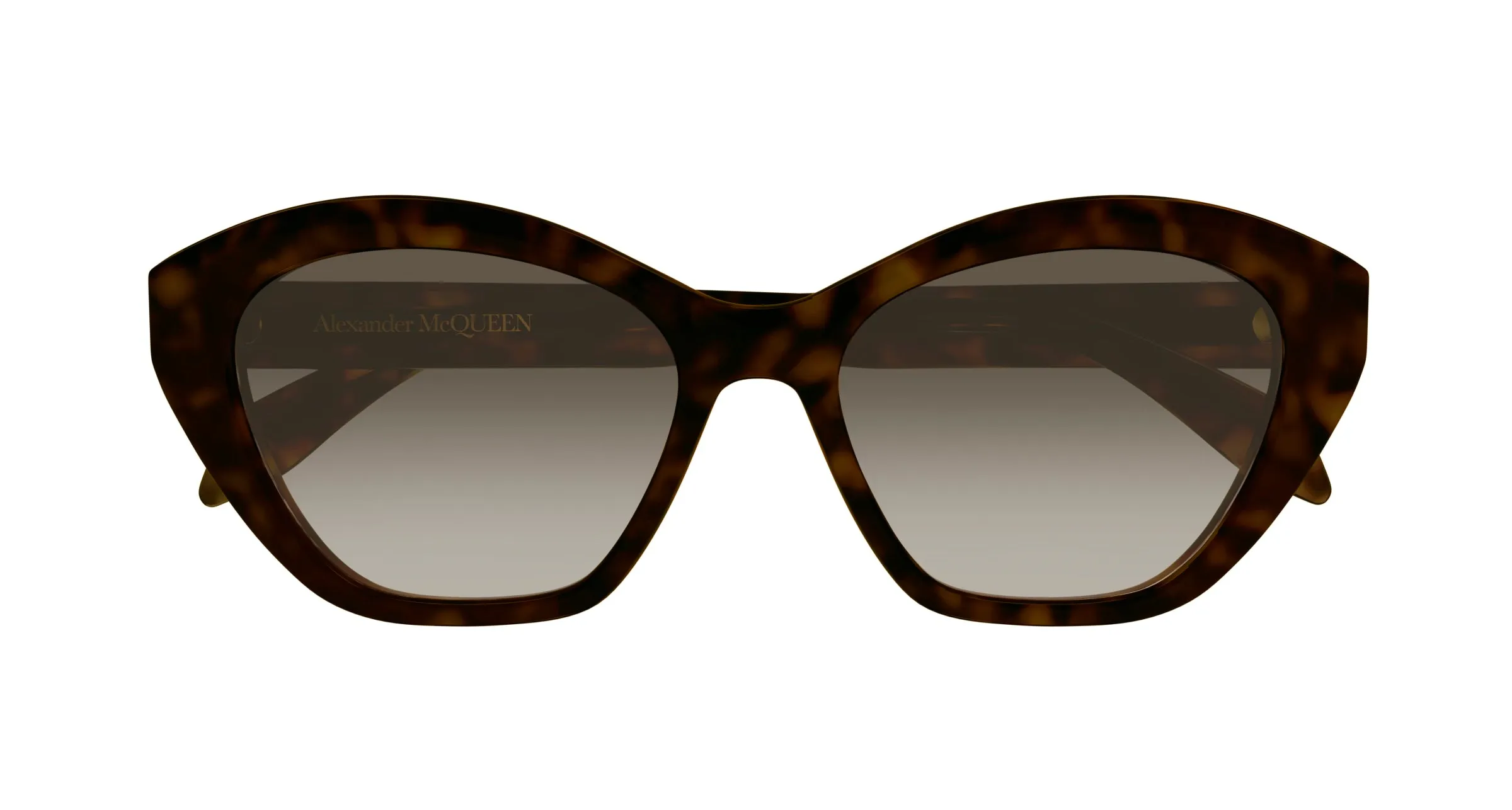 Alexander McQueen AM0355S 002 Occhiali da sole Acetato Havana Marrone Cat Eye Sfumato - immagine 2