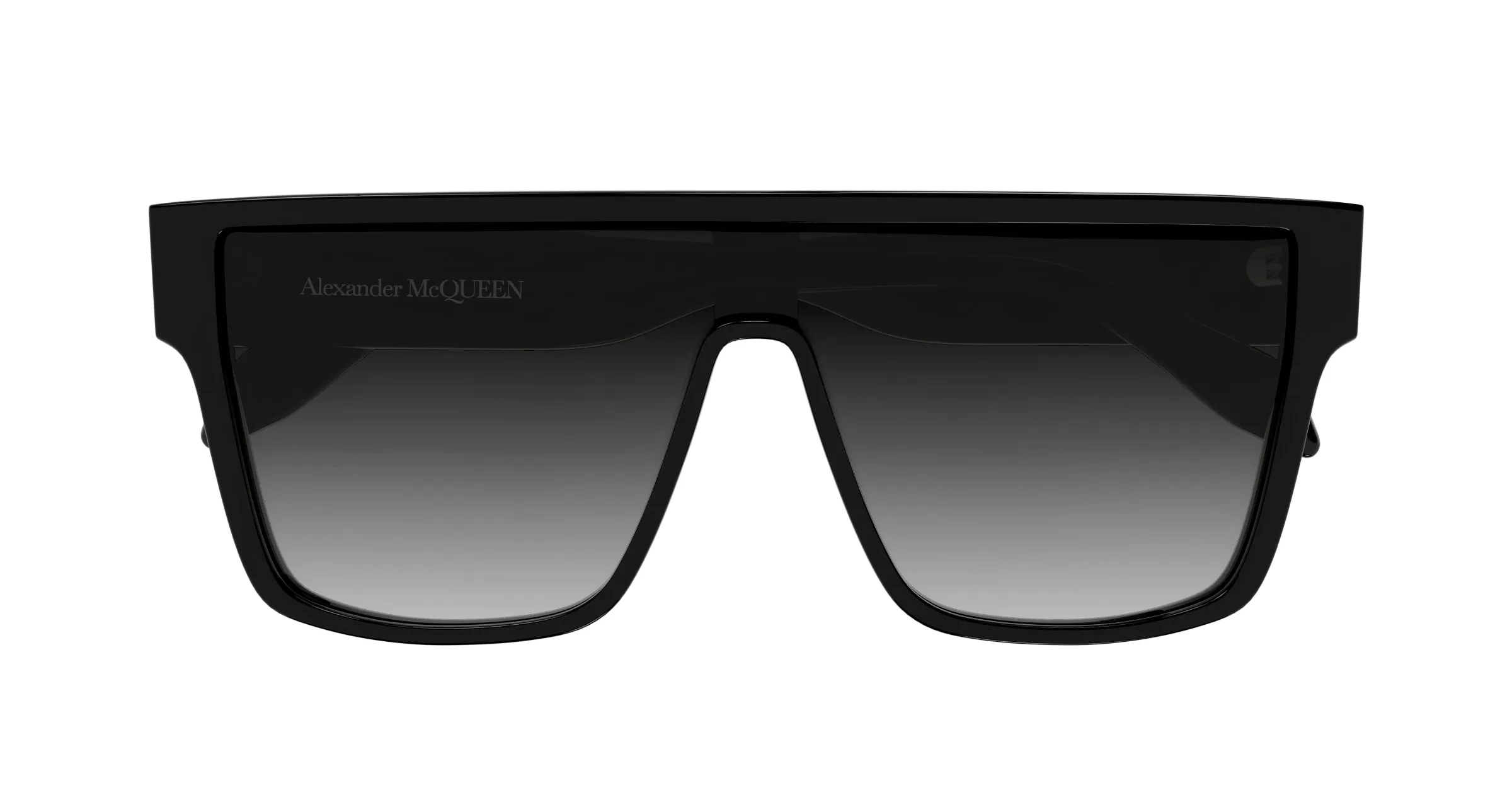 Alexander McQueen AM0354S 001 Occhiali da sole Acetato Nero Grigio Squadrata Sfumato - immagine 2