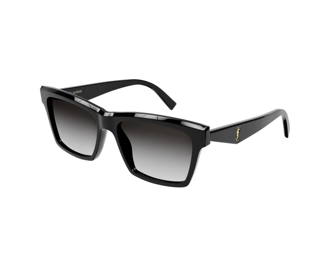 SAINT LAURENT Unisex SL M104 001 Occhiali da sole Acetato Nero Grigio Squadrata Normale Sfumato - immagine 1