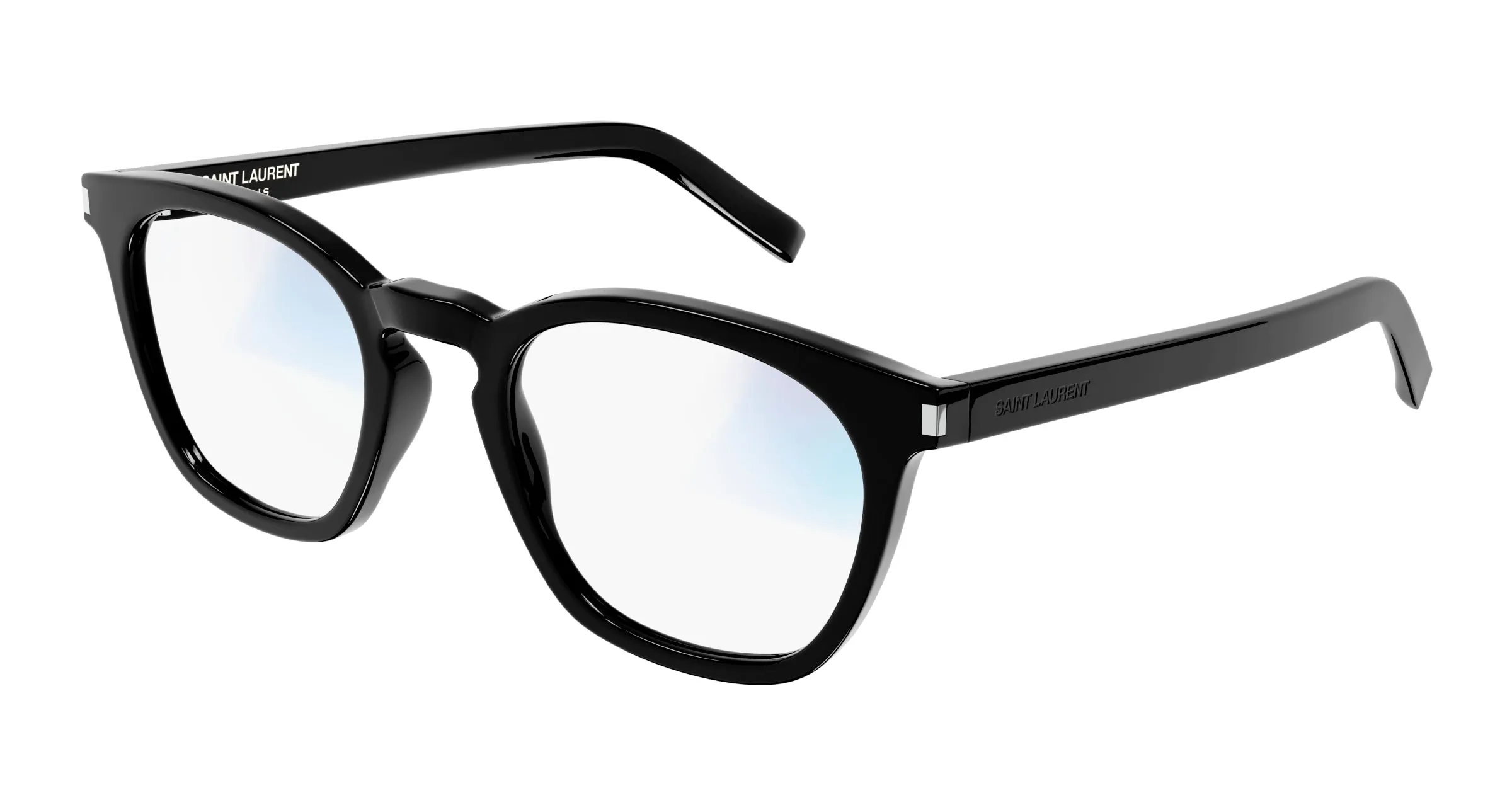 SAINT LAURENT SL 28 044 Occhiali da sole Acetato Nero Trasparente Squadrata Fotocromatiche Fotocromatico - immagine 1