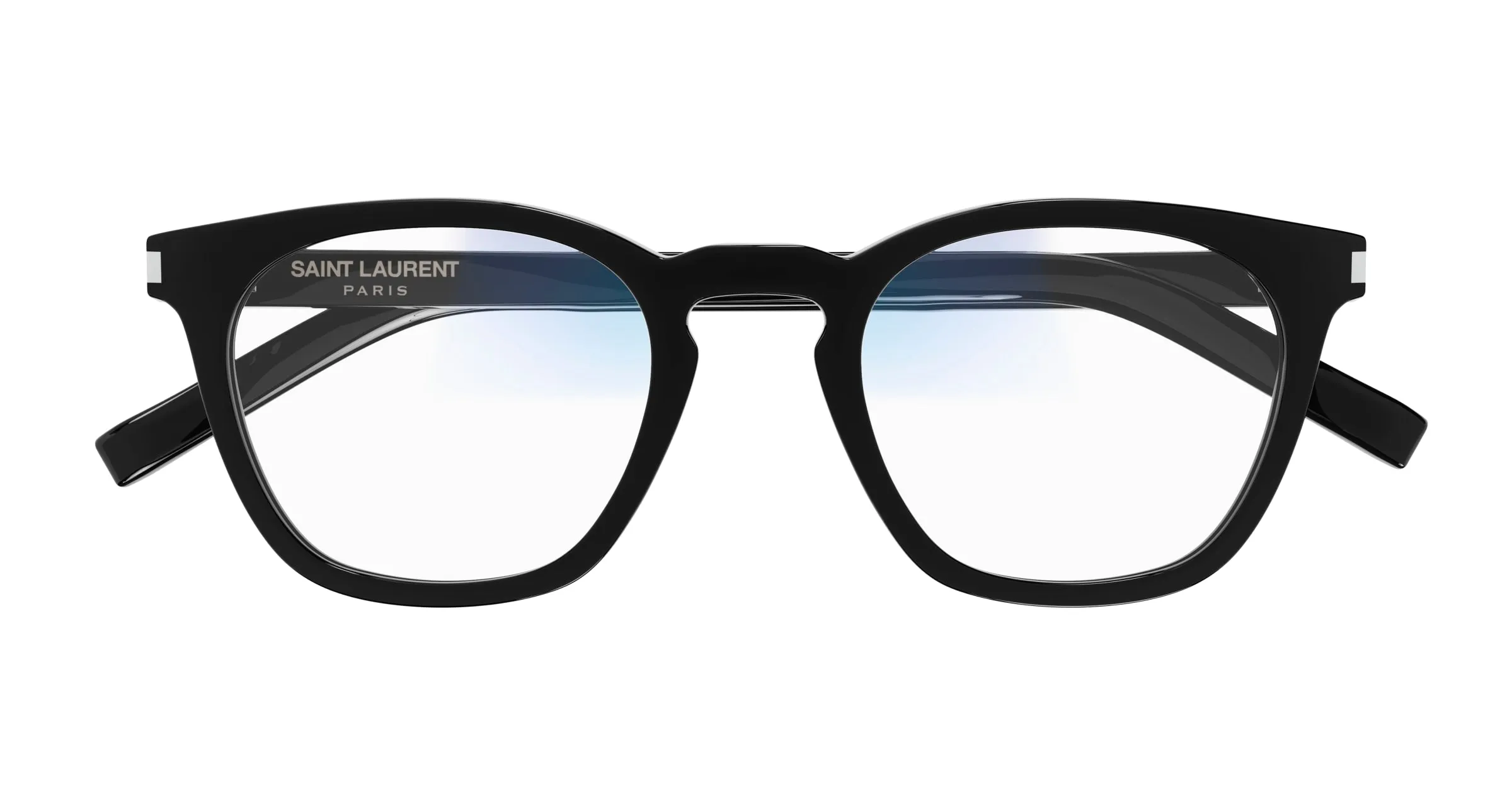 SAINT LAURENT SL 28 044 Occhiali da sole Acetato Nero Trasparente Squadrata Fotocromatiche Fotocromatico - immagine 2