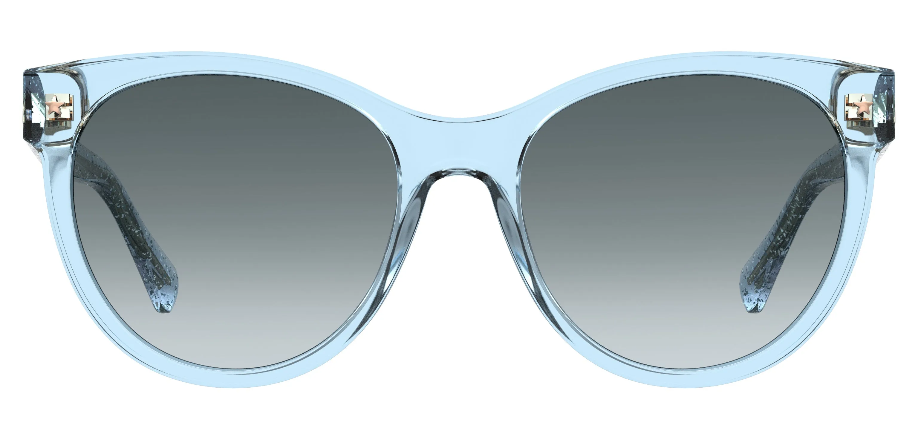 Chiara Ferragni CF 1007/S MVU/9O Occhiali da sole Plastica Azzurro Grigio Cat Eye Sfumato - immagine 2