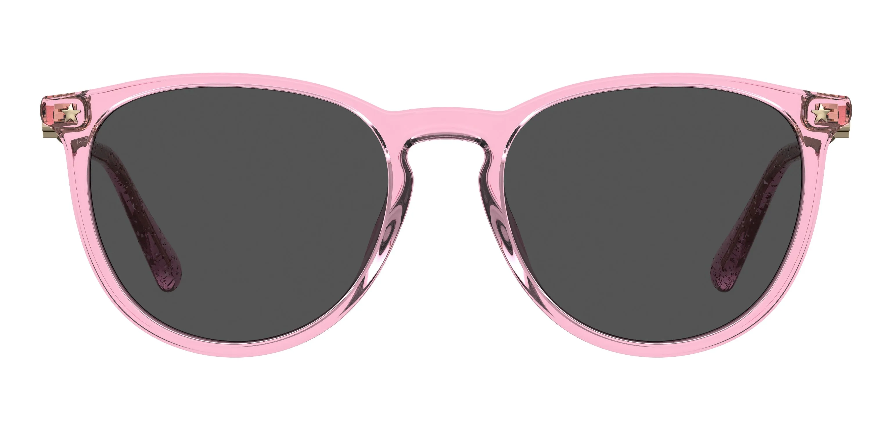 Chiara Ferragni CF 1005/S QR0/IR Occhiali da sole Plastica Rosa Glitter Grigio Rotonda - immagine 2