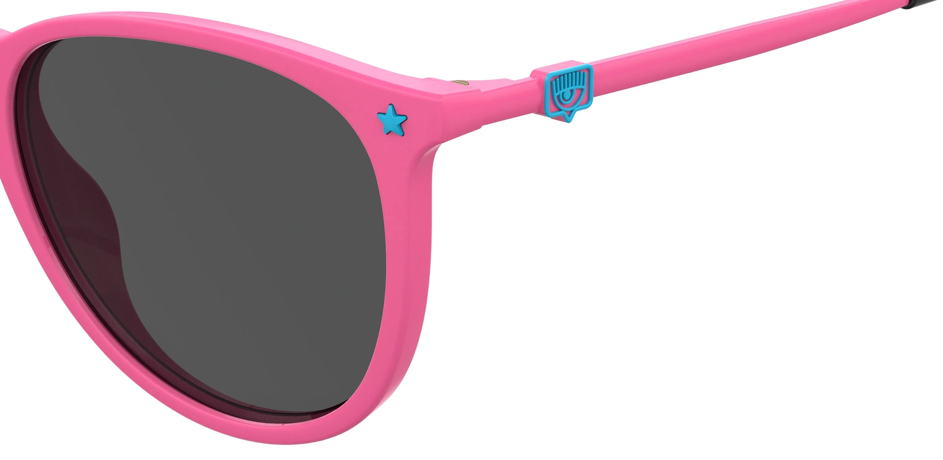 Chiara Ferragni CF 1005/S 35J/IR Occhiali da sole Plastica Rosa Grigio Rotonda - immagine 3