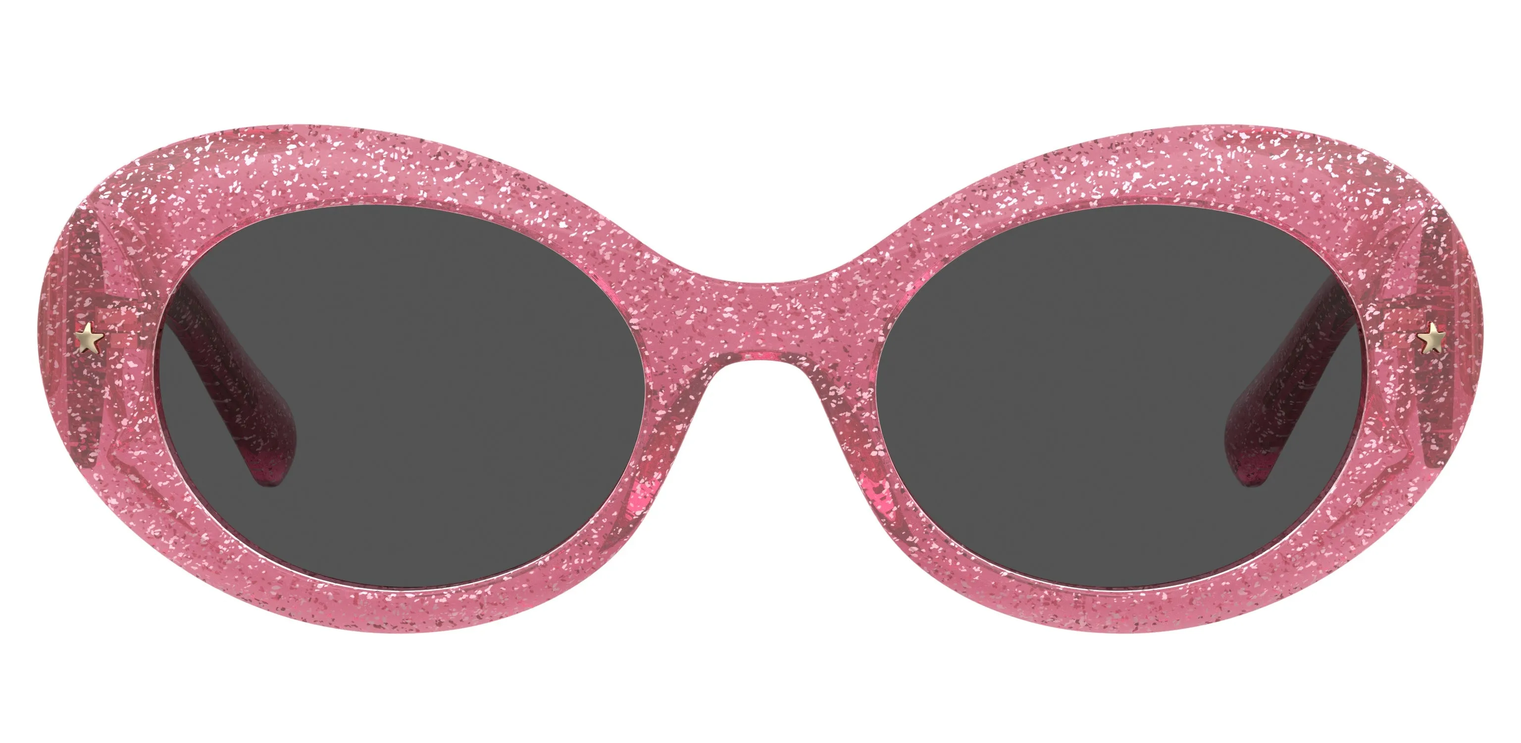 Chiara Ferragni CF 7004/S QR0/IR Occhiali da sole Plastica Rosa Glitter Grigio Rotonda - immagine 2