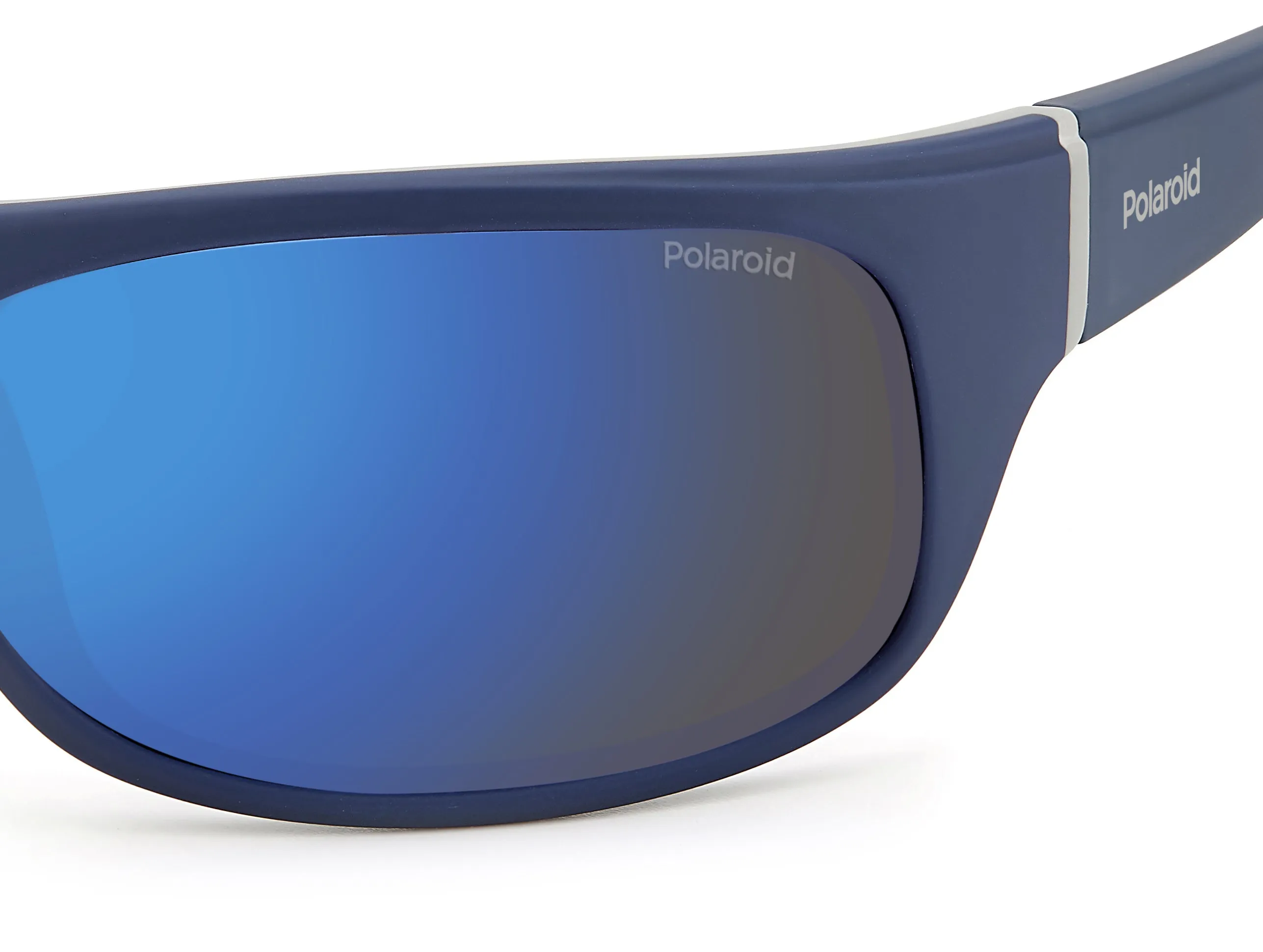 Polaroid PLD 2125/S XW0/5X Occhiali da sole Plastica Blu/Grigio Blu Squadrata Specchiato - immagine 4
