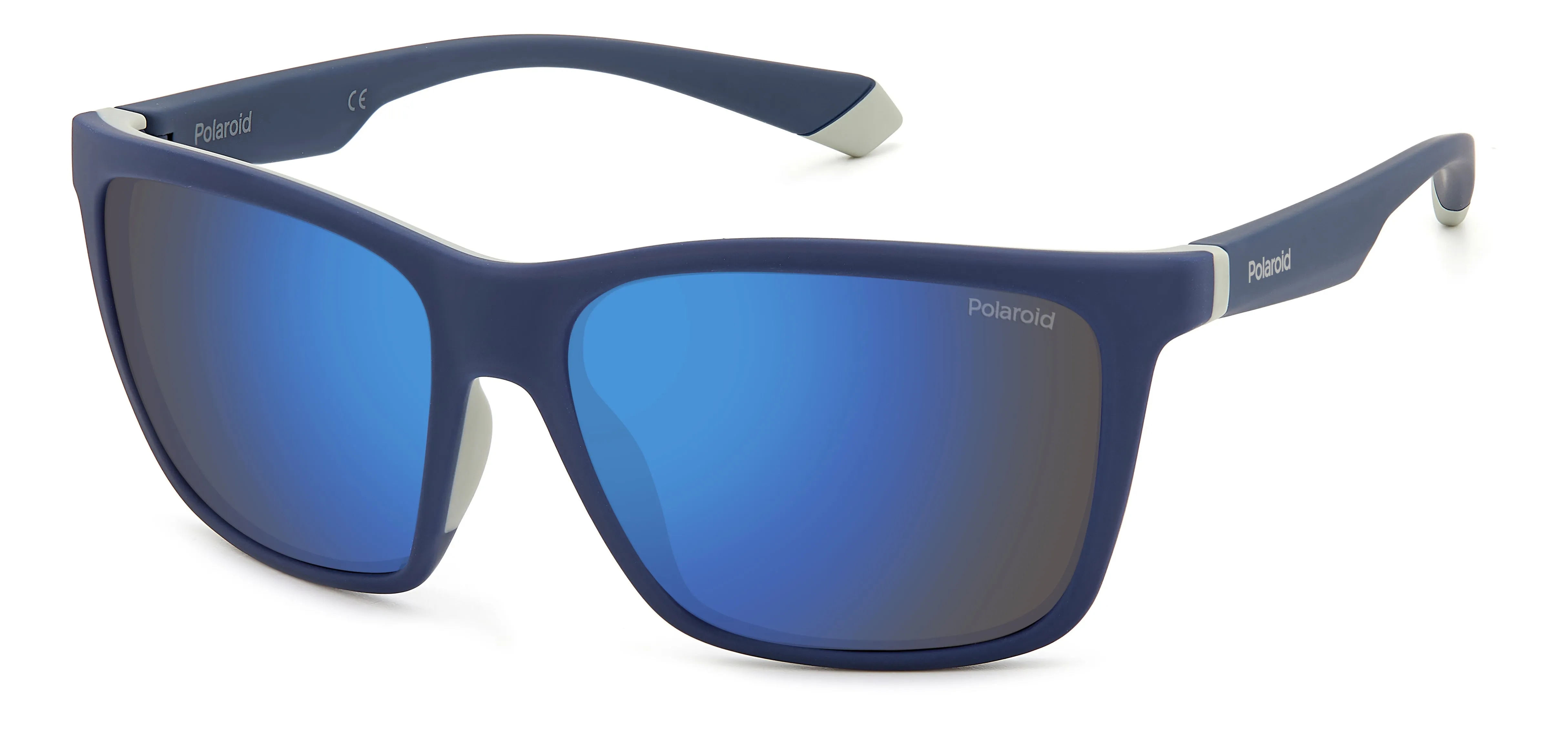 Polaroid PLD 2126/S XW0/5X Occhiali da sole Plastica Blu/Grigio Blu Squadrata Specchiato - immagine 1