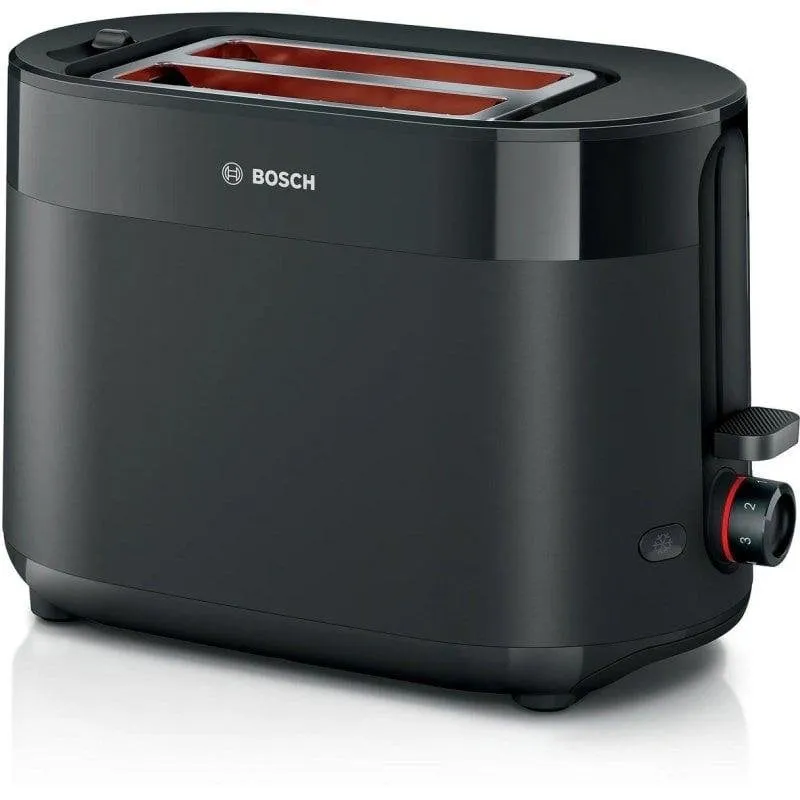 Tostapane Bosch TAT2M123 2 fessure 950 W 6 livelli Riscaldamento Scongelamento Nero - immagine 1