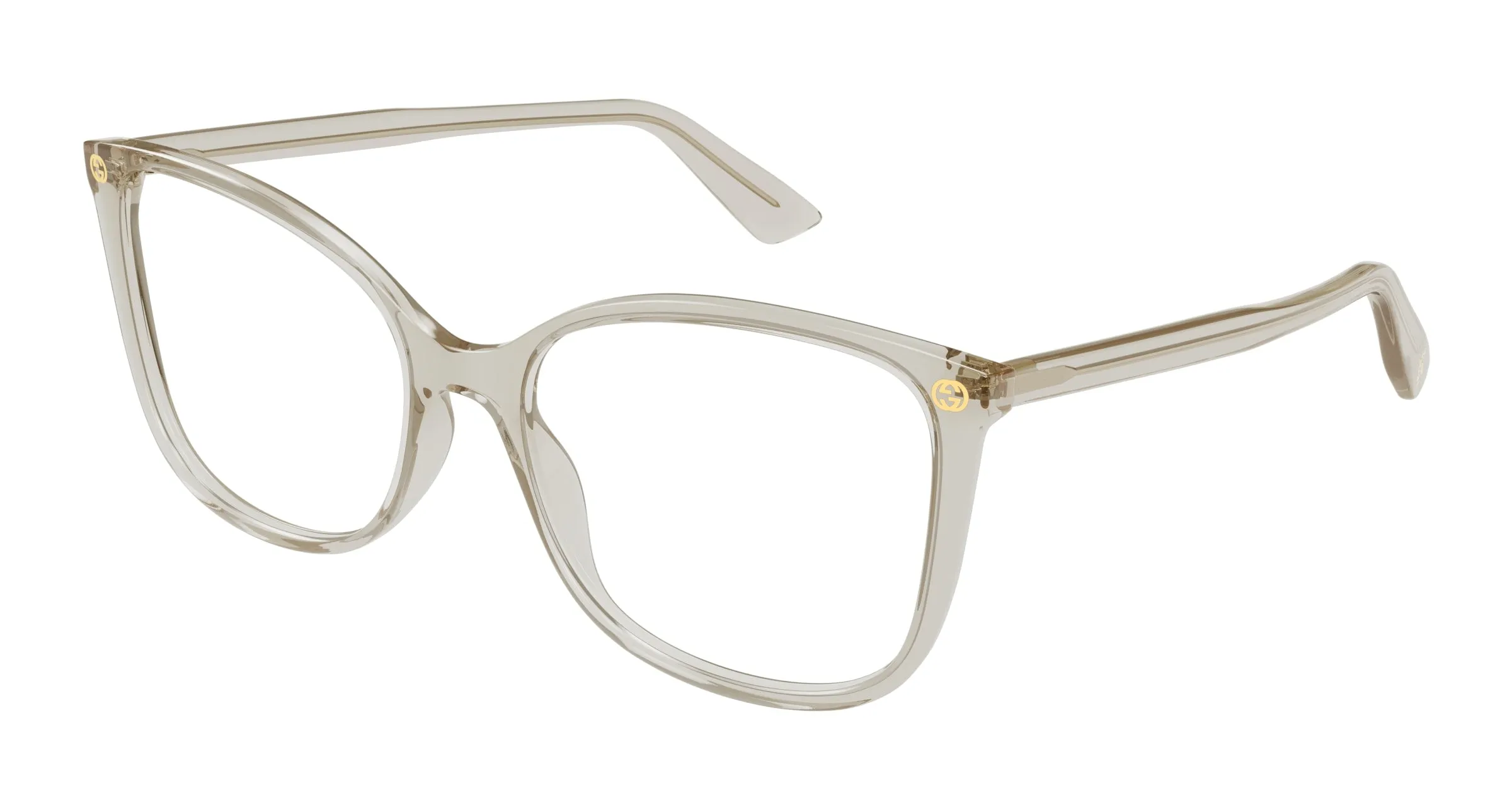 Gucci GG0026O 016 Montature da vista Acetato Giallo Trasparente Cat Eye - immagine 1