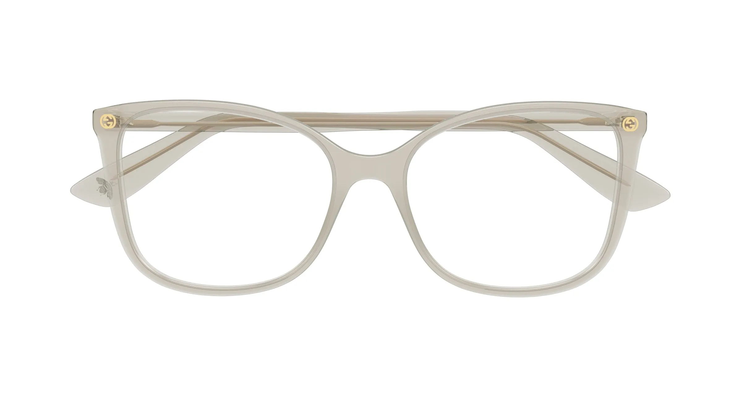 Gucci GG0026O 016 Montature da vista Acetato Giallo Trasparente Cat Eye - immagine 2