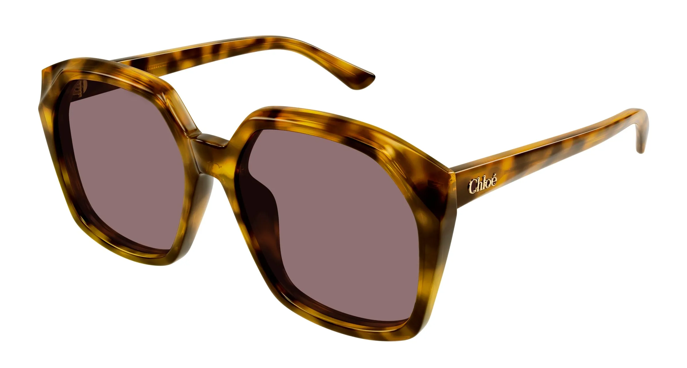 Chloé CH0280S 004 Occhiali da sole Acetato Havana Viola Squadrata - immagine 1