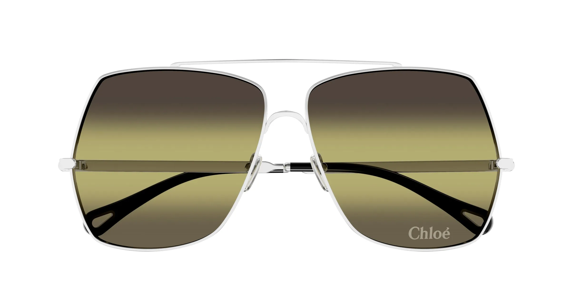 Chloé CH0278S 004 Occhiali da sole Metallo Argento Grigio Squadrata - immagine 2
